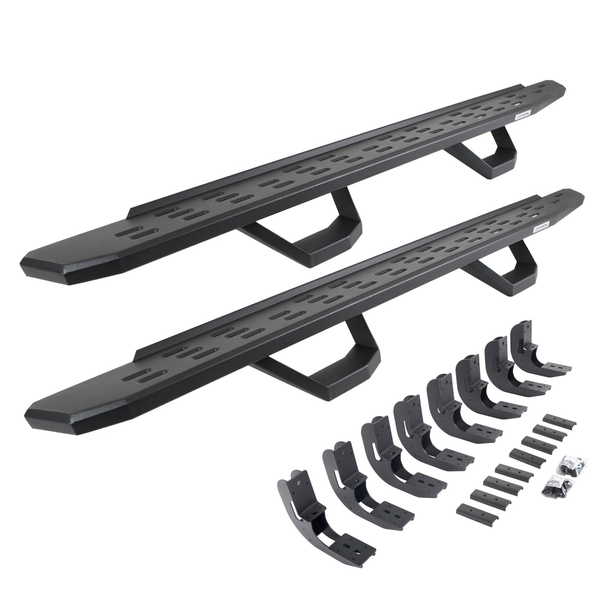 Go Rhino 6960488020PC 2019 - 2024 Chevy Silverado 1500 RB Series RB30 Running Boards with Mounting Brackets, 2 Pairs Drop Steps Kit - Rugged Truck Gear