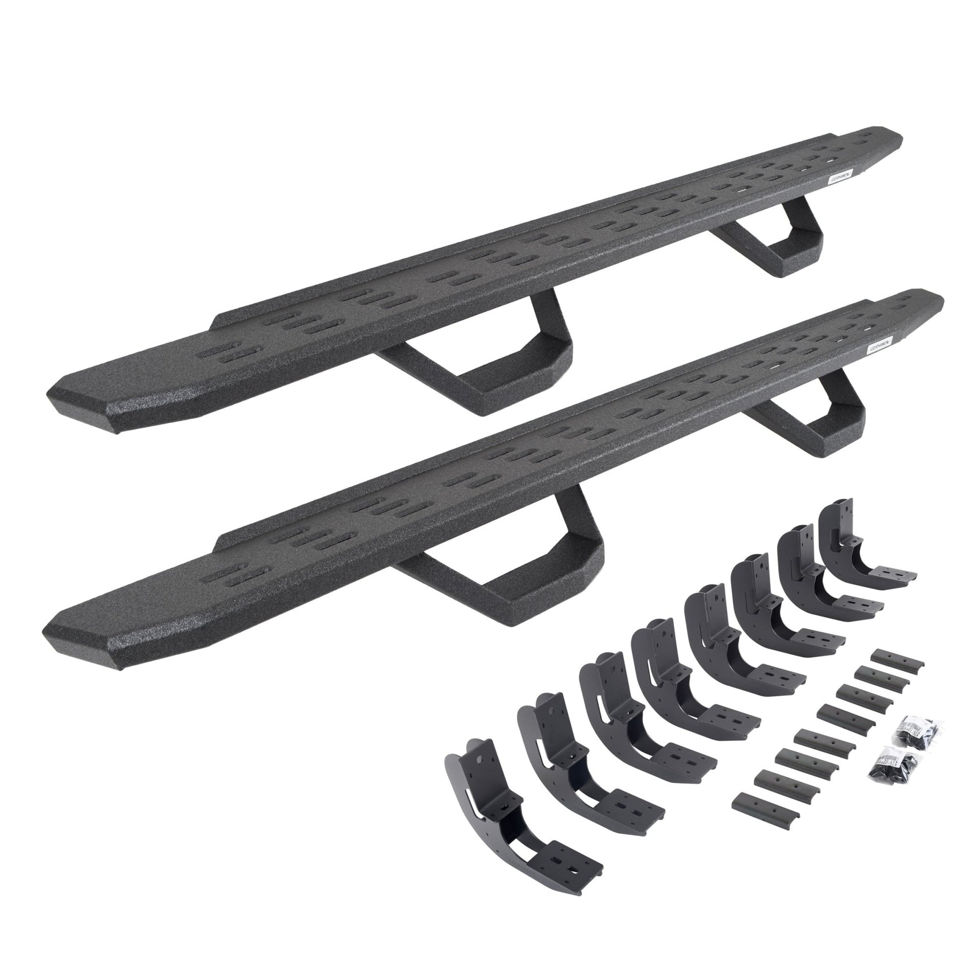 Go Rhino 6960488020T 2019 - 2024 Chevy Silverado 1500 RB Series RB30 Running Boards with Mounting Brackets, 2 Pairs Drop Steps Kit - Rugged Truck Gear
