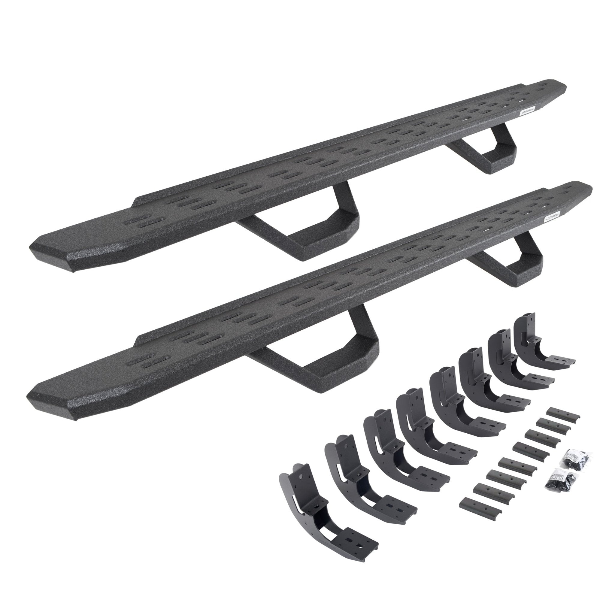 Go Rhino 6960488020T 2019 - 2024 Chevy Silverado 1500 RB Series RB30 Running Boards with Mounting Brackets, 2 Pairs Drop Steps Kit - Rugged Truck Gear