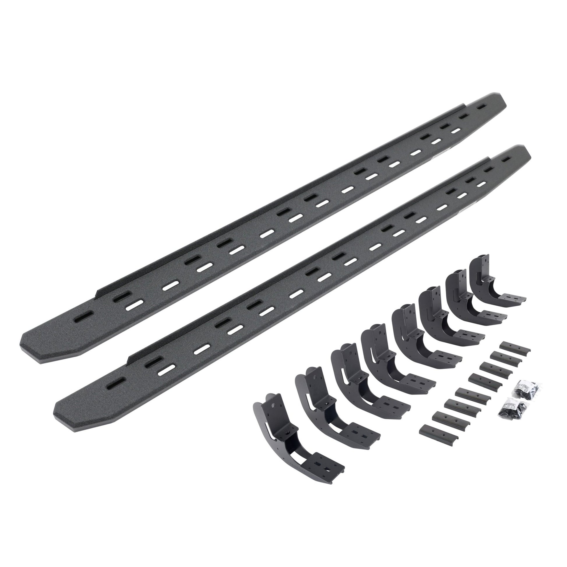 Go Rhino 69604880ST 2019 - 2024 Chevy Silverado 1500 RB Series RB30 Slim Line Running Boards with Mounting Bracket Kit - Rugged Truck Gear