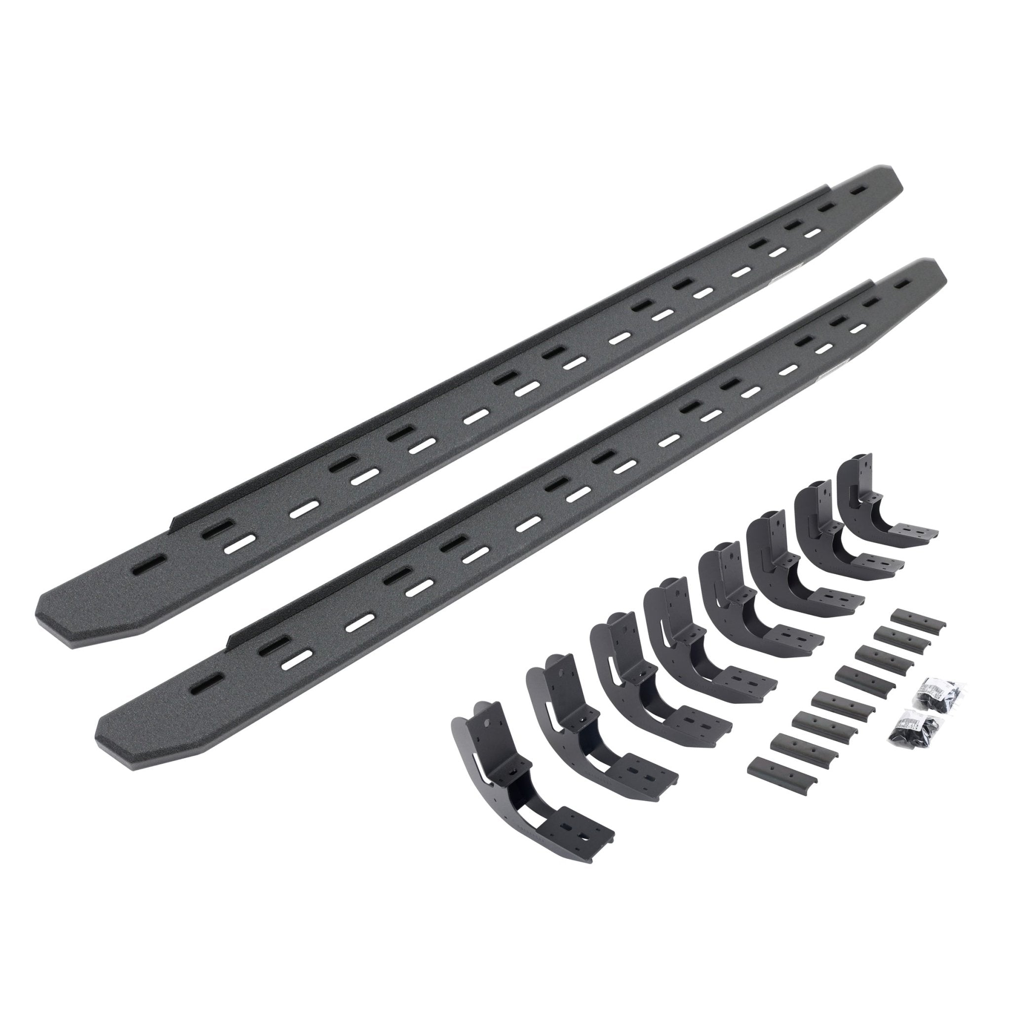 Go Rhino 69604880ST 2019 - 2024 Chevy Silverado 1500 RB Series RB30 Slim Line Running Boards with Mounting Bracket Kit - Rugged Truck Gear