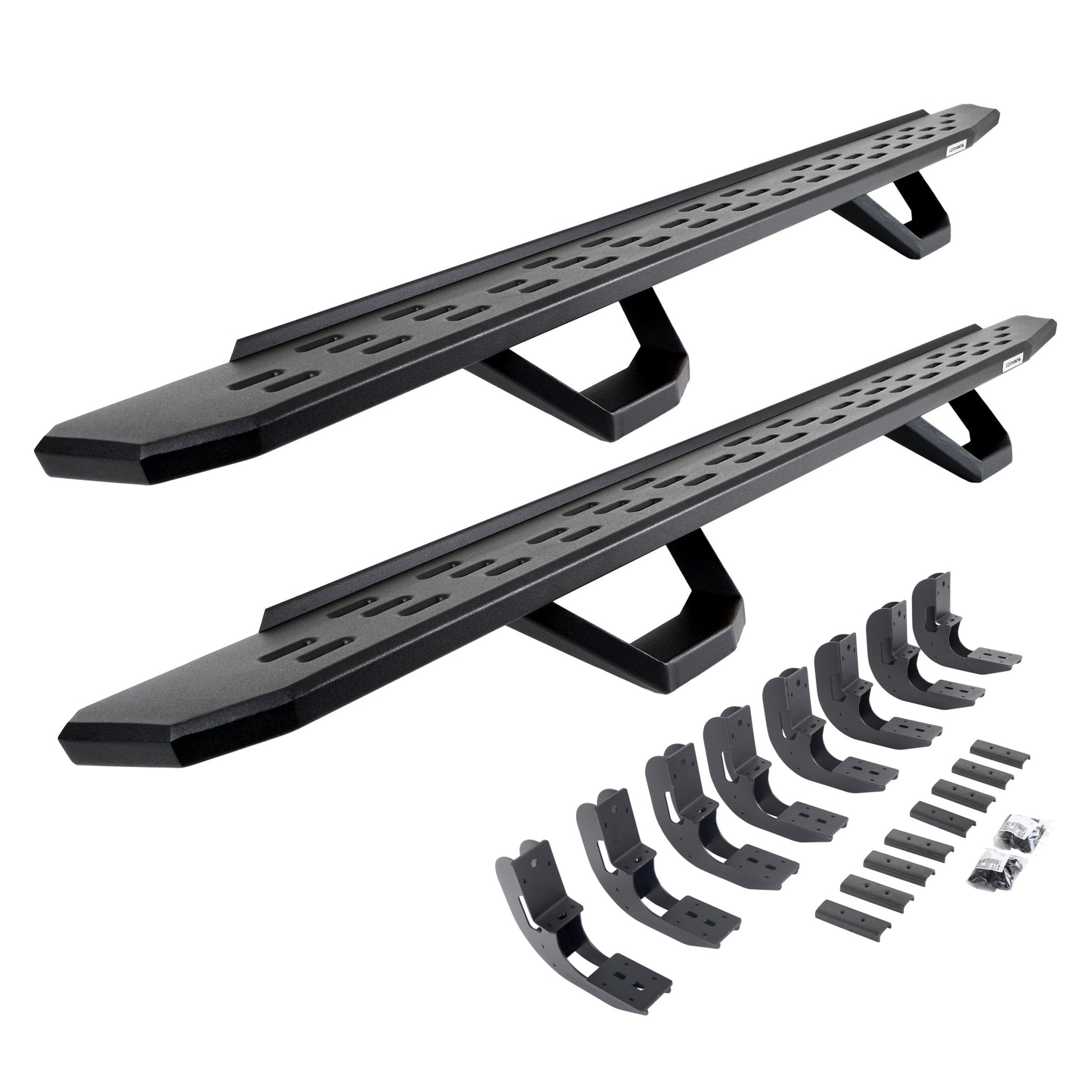 Go Rhino 6960488720PC 2019 - 2024 Chevy Silverado 1500 RB Series RB30 Running Boards with Mounting Brackets, 2 Pairs Drop Steps Kit - Rugged Truck Gear