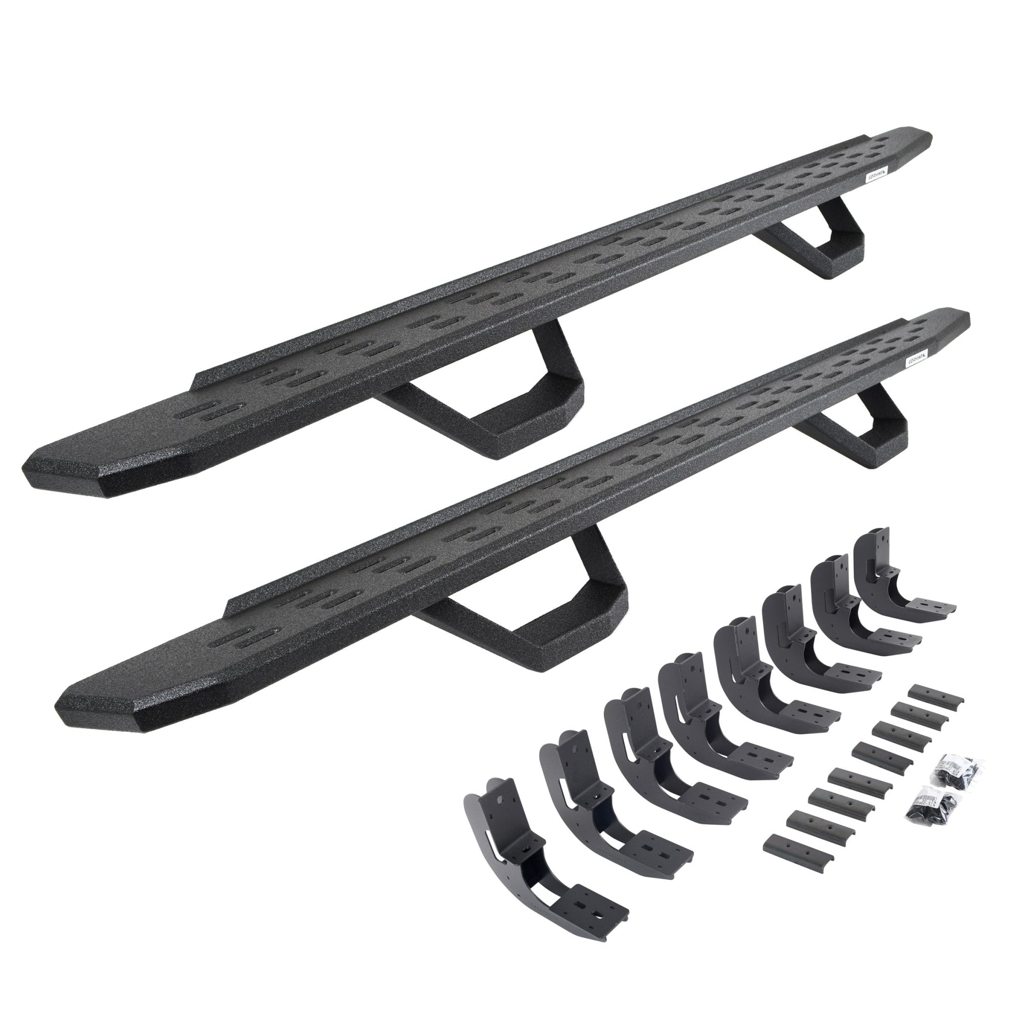 Go Rhino 6960488720T 2019 - 2024 Chevy Silverado 1500 RB Series RB30 Running Boards with Mounting Brackets, 2 Pairs Drop Steps Kit - Rugged Truck Gear