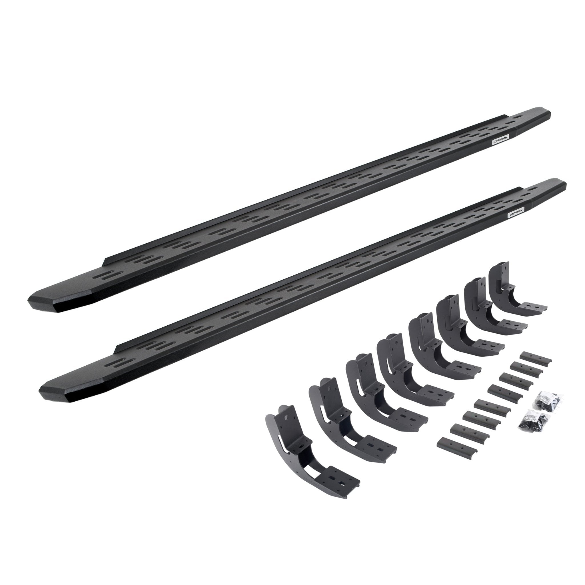 Go Rhino 69604887PC 2019 - 2024 Chevy Silverado 1500 RB Series RB30 Running Boards with Mounting Bracket Kit - Rugged Truck Gear