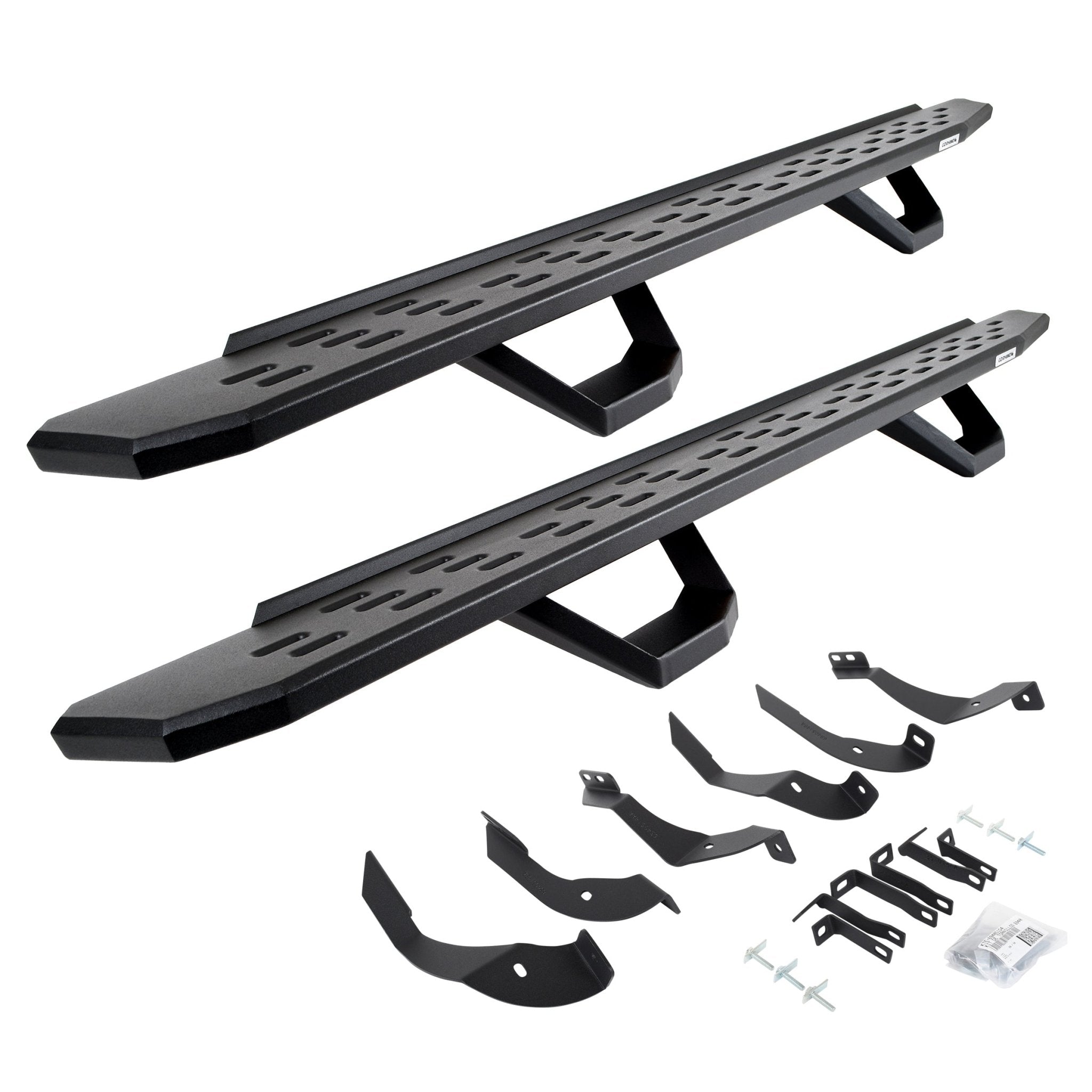 Go Rhino 6960518720PC 2015 - 2019 Chevy Silverado 2500/3500 HD RB Series RB30 Running Boards with Mounting Brackets, 2 Pairs Drop Steps Kit - Rugged Truck Gear