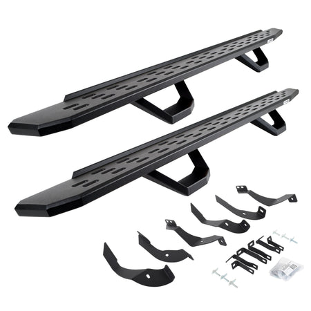 Go Rhino 6960518720PC 2015 - 2019 Chevy Silverado 2500/3500 HD RB Series RB30 Running Boards with Mounting Brackets, 2 Pairs Drop Steps Kit - Rugged Truck Gear