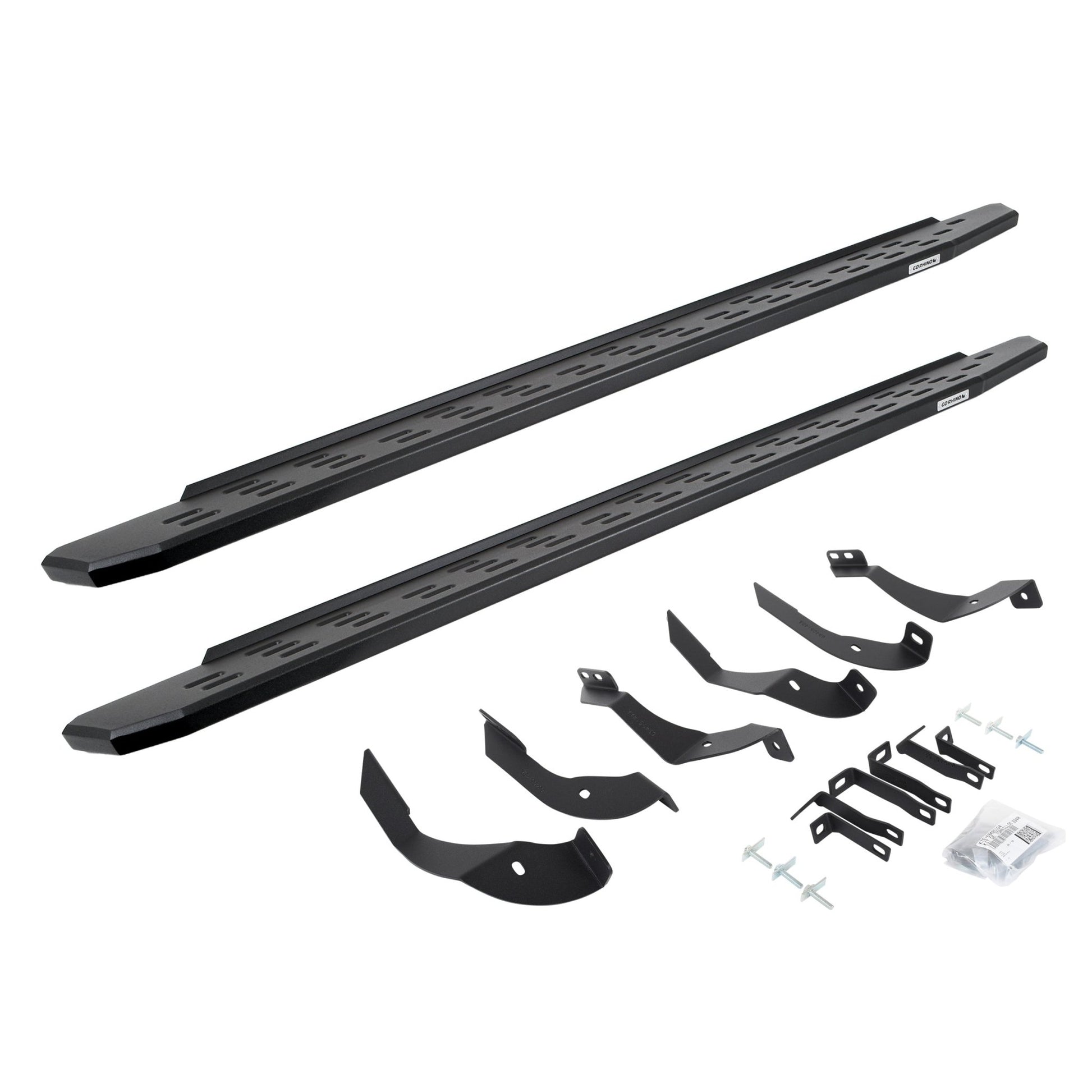 Go Rhino 69605187PC 2015 - 2019 Chevy Silverado 2500/3500 HD RB Series RB30 Running Boards with Mounting Bracket Kit - Rugged Truck Gear