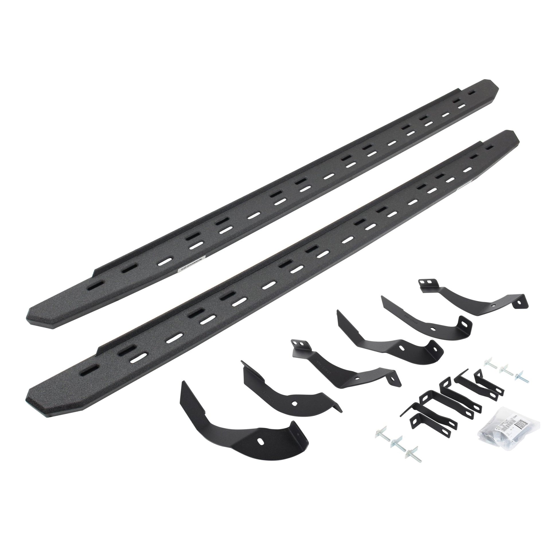 Go Rhino 69605187ST 2015 - 2019 Chevy Silverado 2500/3500 HD RB Series RB30 Slim Line Running Boards with Mounting Bracket Kit - Rugged Truck Gear