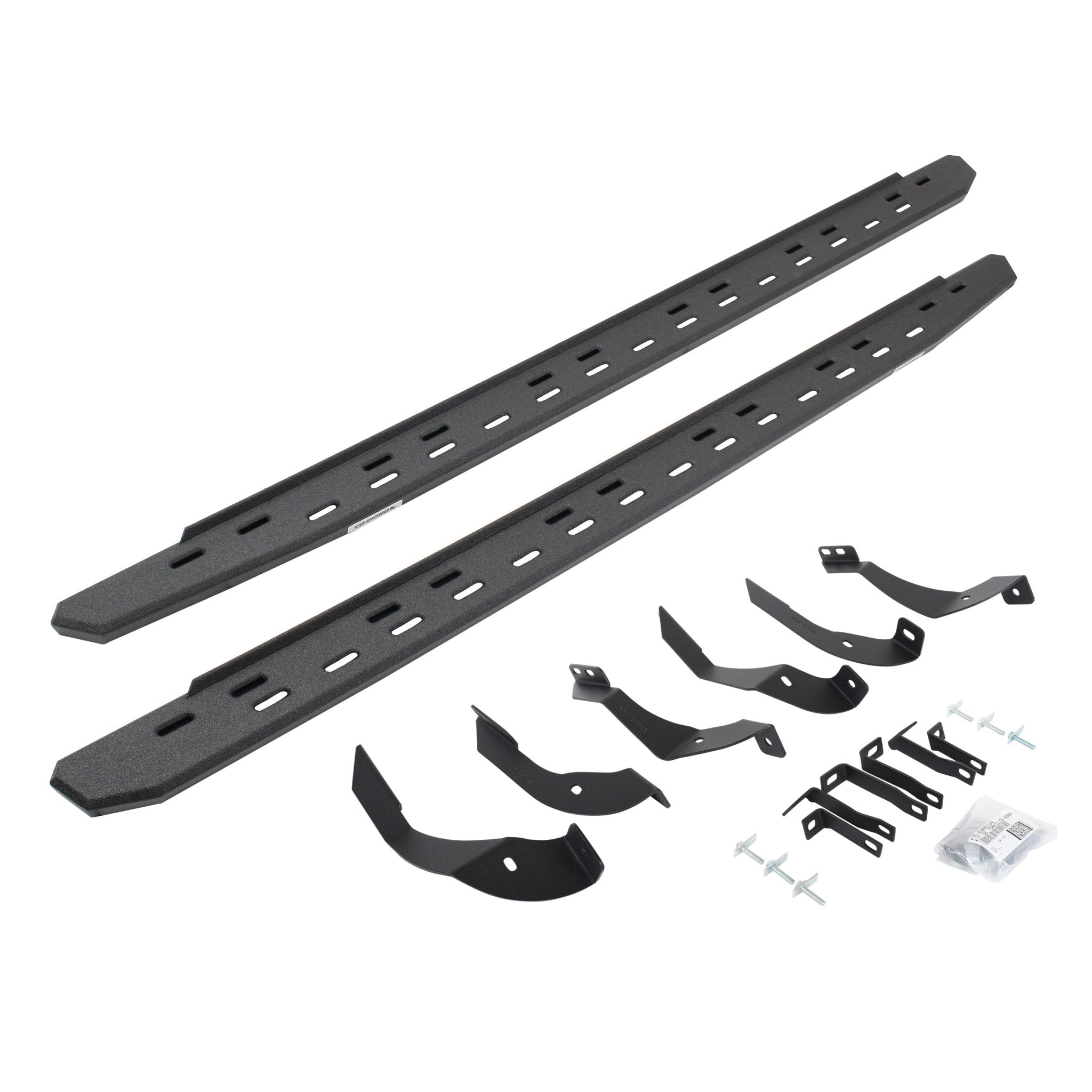 Go Rhino 69605187ST 2015 - 2019 GMC Sierra 2500/3500 HD RB Series RB30 Slim Line Running Boards with Mounting Bracket Kit - Rugged Truck Gear