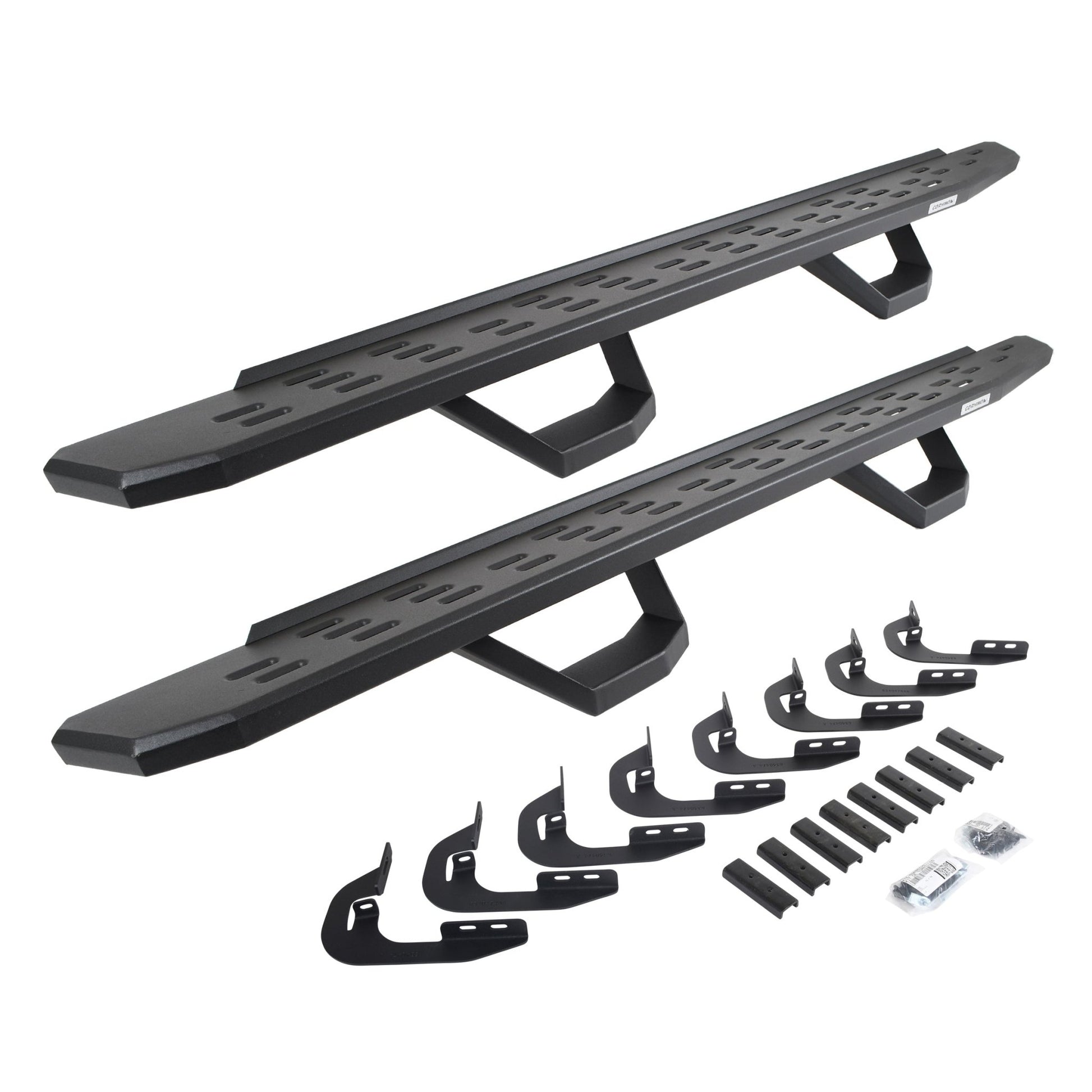 Go Rhino 6960588020PC 2014 - 2019 Chevy Silverado 1500 RB Series RB30 Running Boards with Mounting Brackets, 2 Pairs Drop Steps Kit - Rugged Truck Gear
