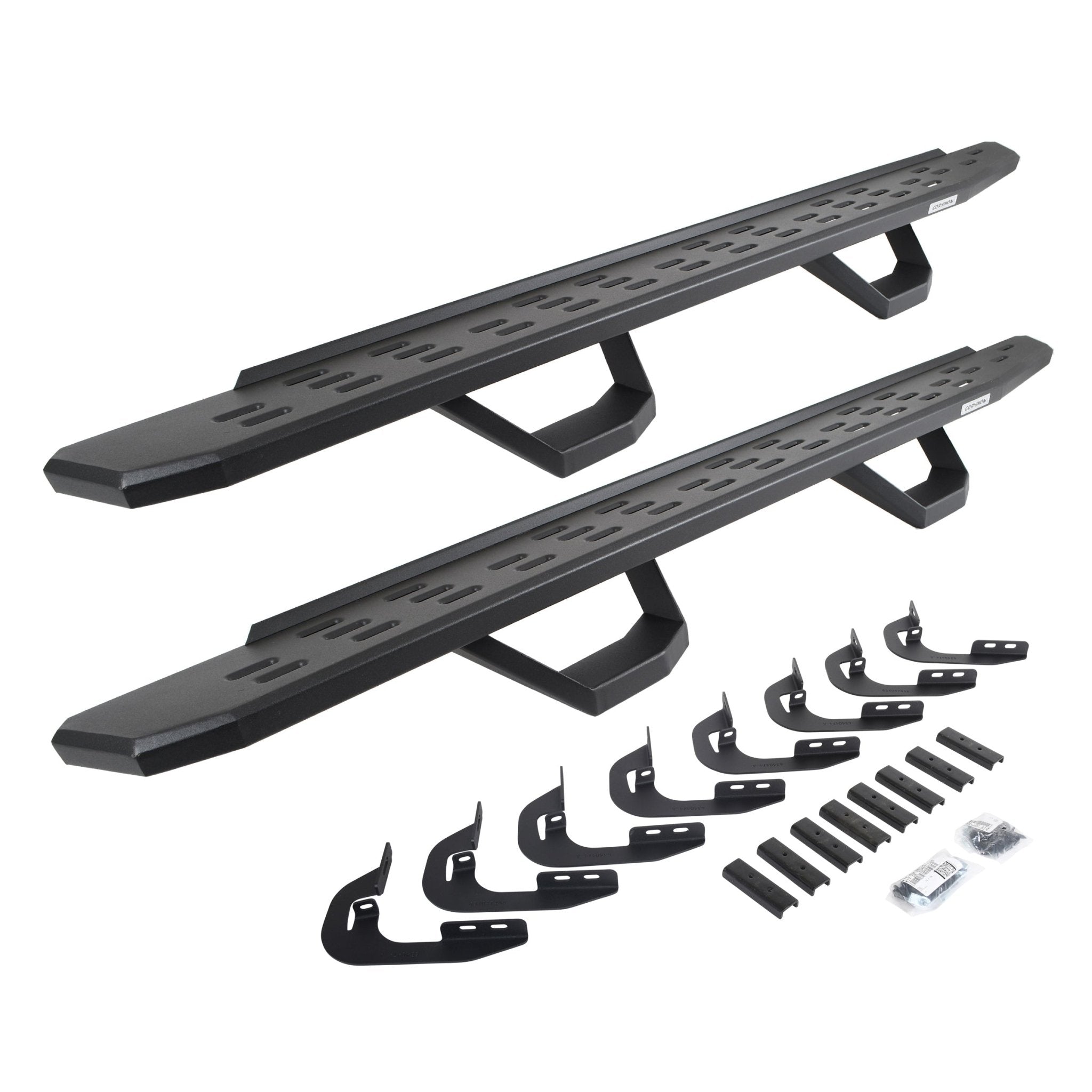 Go Rhino 6960588020PC 2014 - 2019 Chevy Silverado 1500 RB Series RB30 Running Boards with Mounting Brackets, 2 Pairs Drop Steps Kit - Rugged Truck Gear
