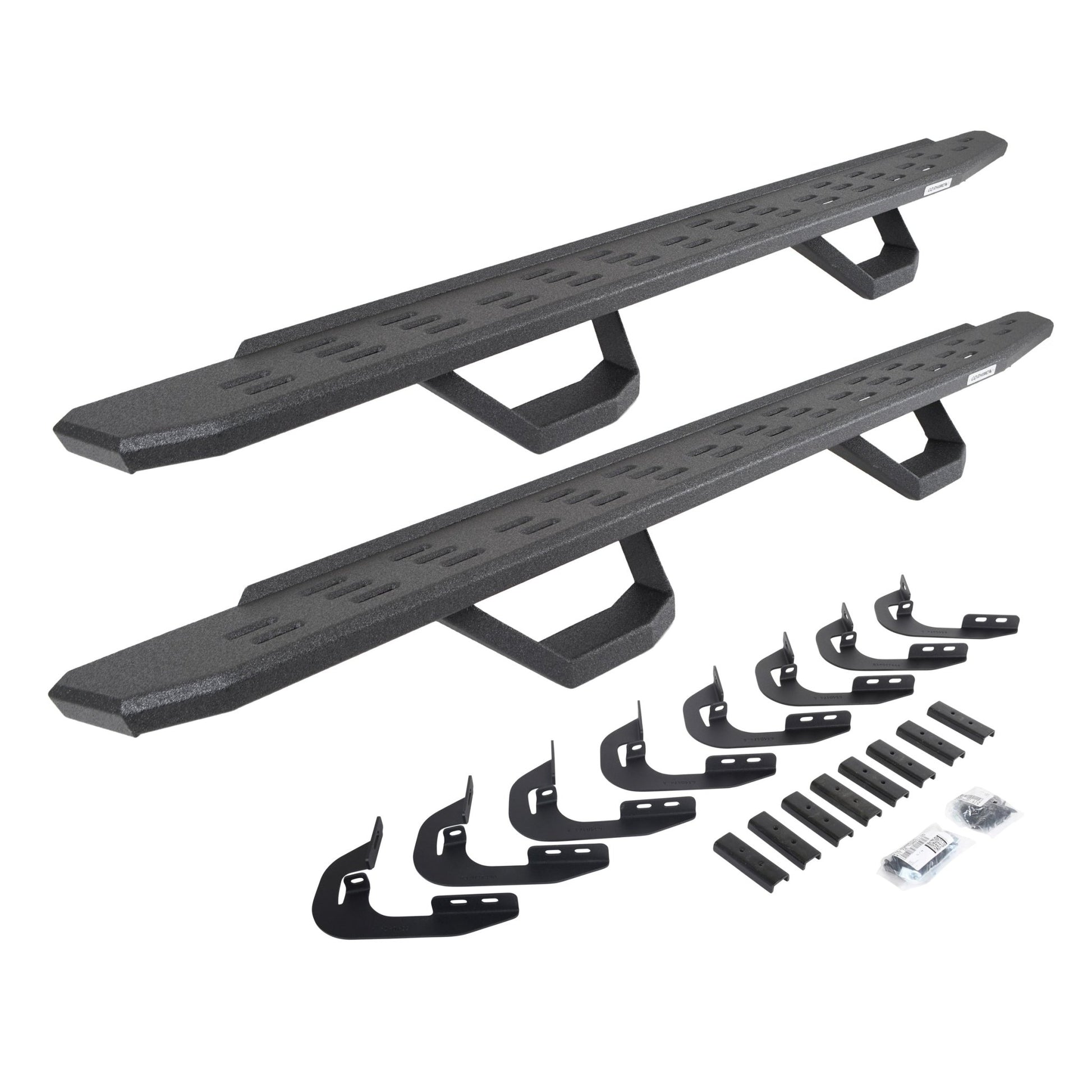 Go Rhino 6960588020T 2014 - 2019 Chevy Silverado 1500 RB Series RB30 Running Boards with Mounting Brackets, 2 Pairs Drop Steps Kit - Rugged Truck Gear