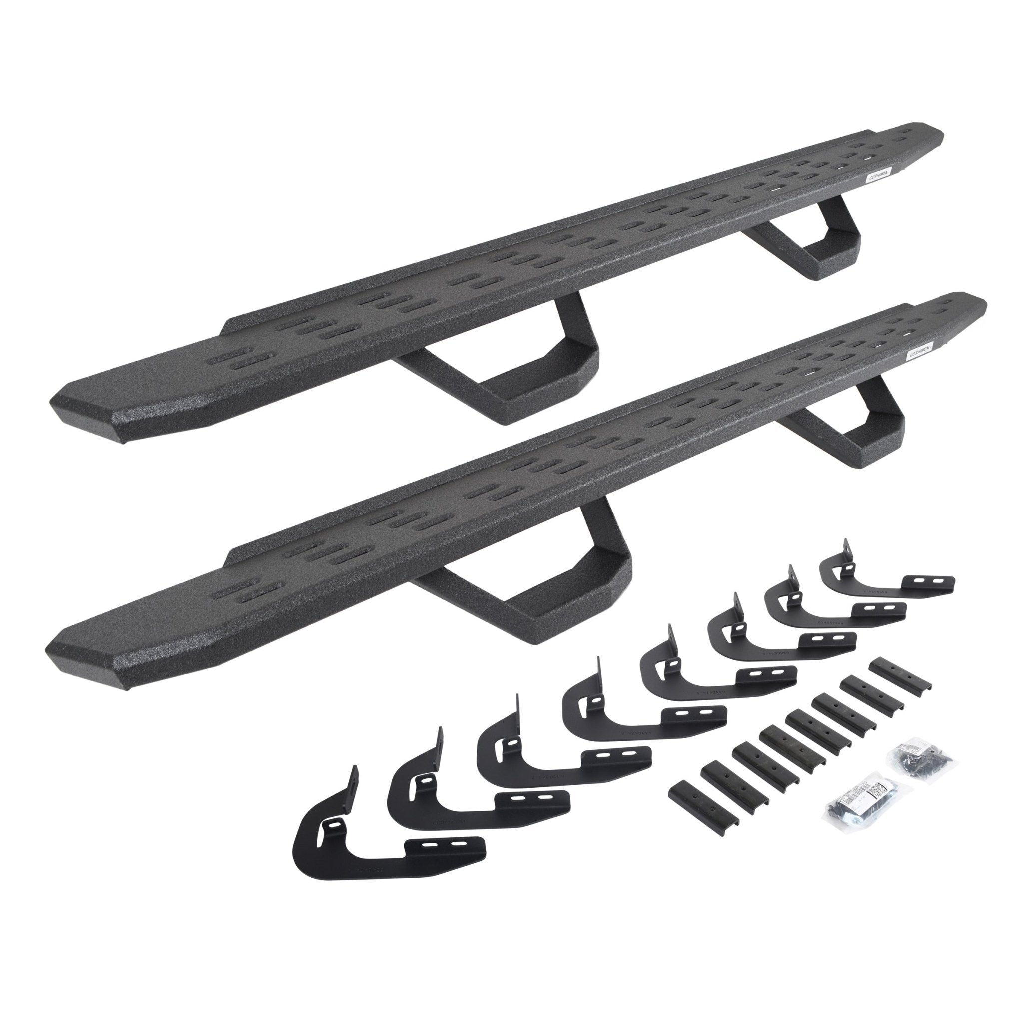 Go Rhino 6960588020T 2014 - 2019 Chevy Silverado 1500 RB Series RB30 Running Boards with Mounting Brackets, 2 Pairs Drop Steps Kit - Rugged Truck Gear
