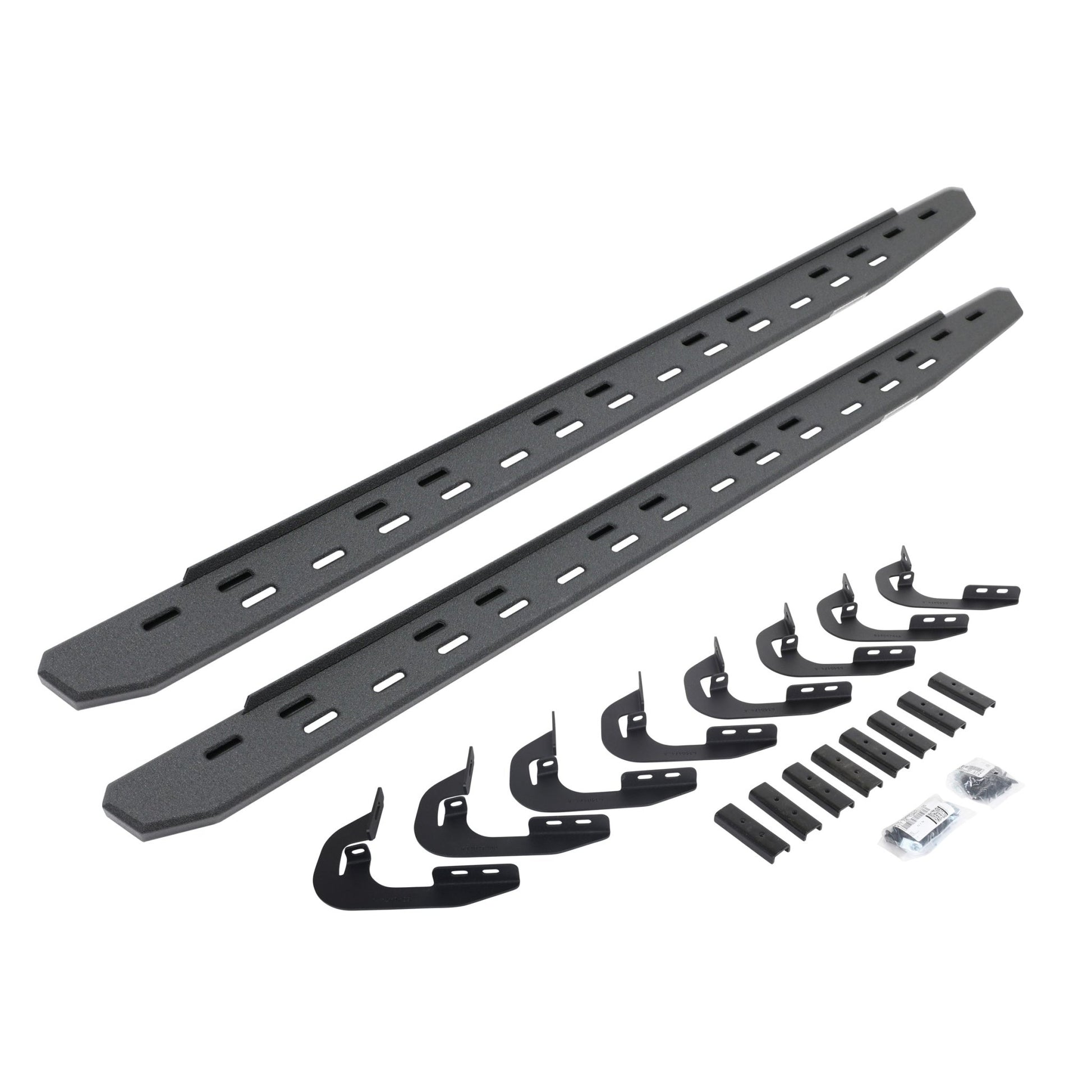 Go Rhino 69605880ST 2014 - 2019 Chevy Silverado 1500 RB Series RB30 Slim Line Running Boards with Mounting Bracket Kit - Rugged Truck Gear