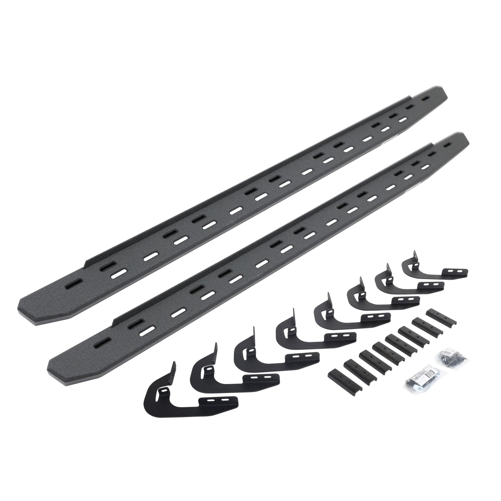 Go Rhino 69605880ST 2014 - 2019 Chevy Silverado 1500 RB Series RB30 Slim Line Running Boards with Mounting Bracket Kit - Rugged Truck Gear