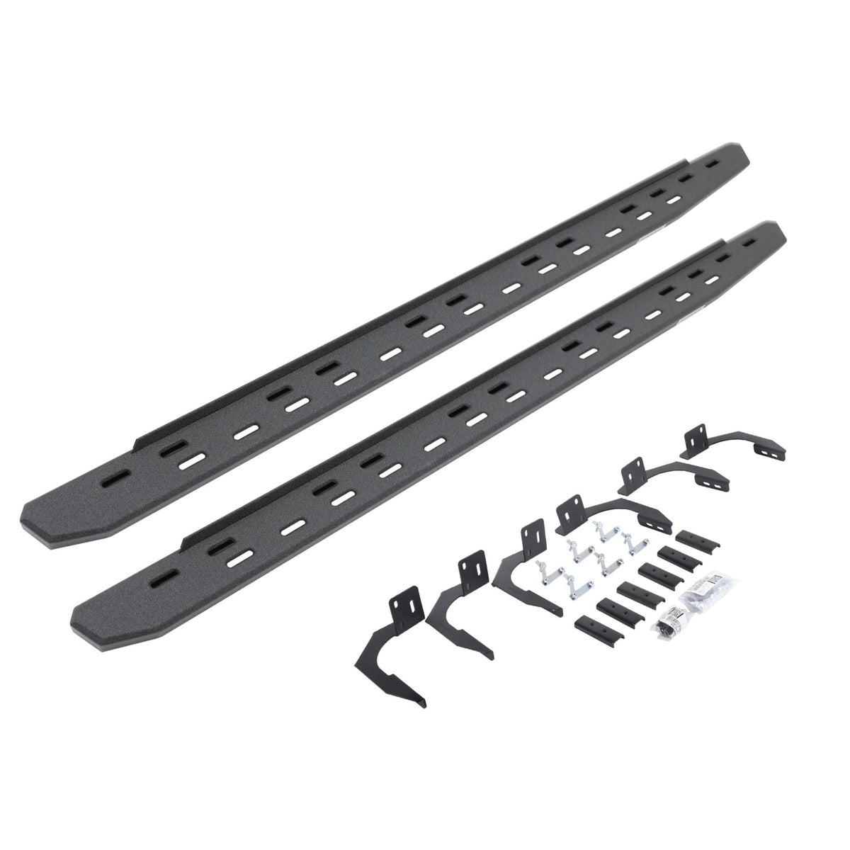 Go Rhino 69609980ST 2009 - 2014 Dodge Ram 1500 RB Series RB30 Slim Line Running Boards with Mounting Bracket Kit - Rugged Truck Gear