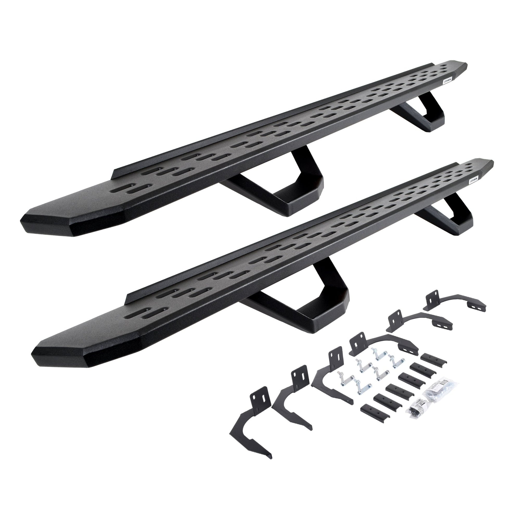Go Rhino 6961068720PC 2010 - 2024 Dodge Ram 2500/3500 RB Series RB30 Running Boards with Mounting Brackets, 2 Pairs Drop Steps Kit - Rugged Truck Gear