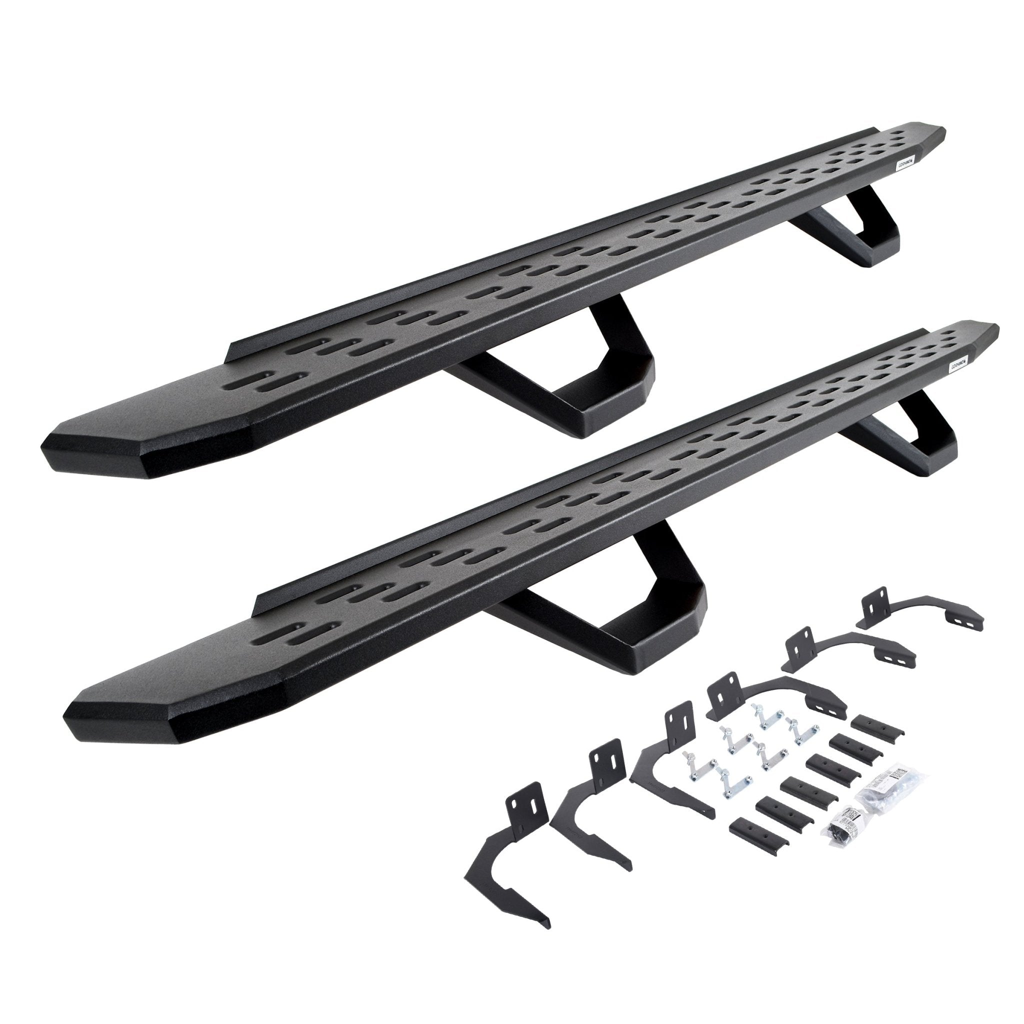 Go Rhino 6961068720PC 2010 - 2024 Dodge Ram 2500/3500 RB Series RB30 Running Boards with Mounting Brackets, 2 Pairs Drop Steps Kit - Rugged Truck Gear