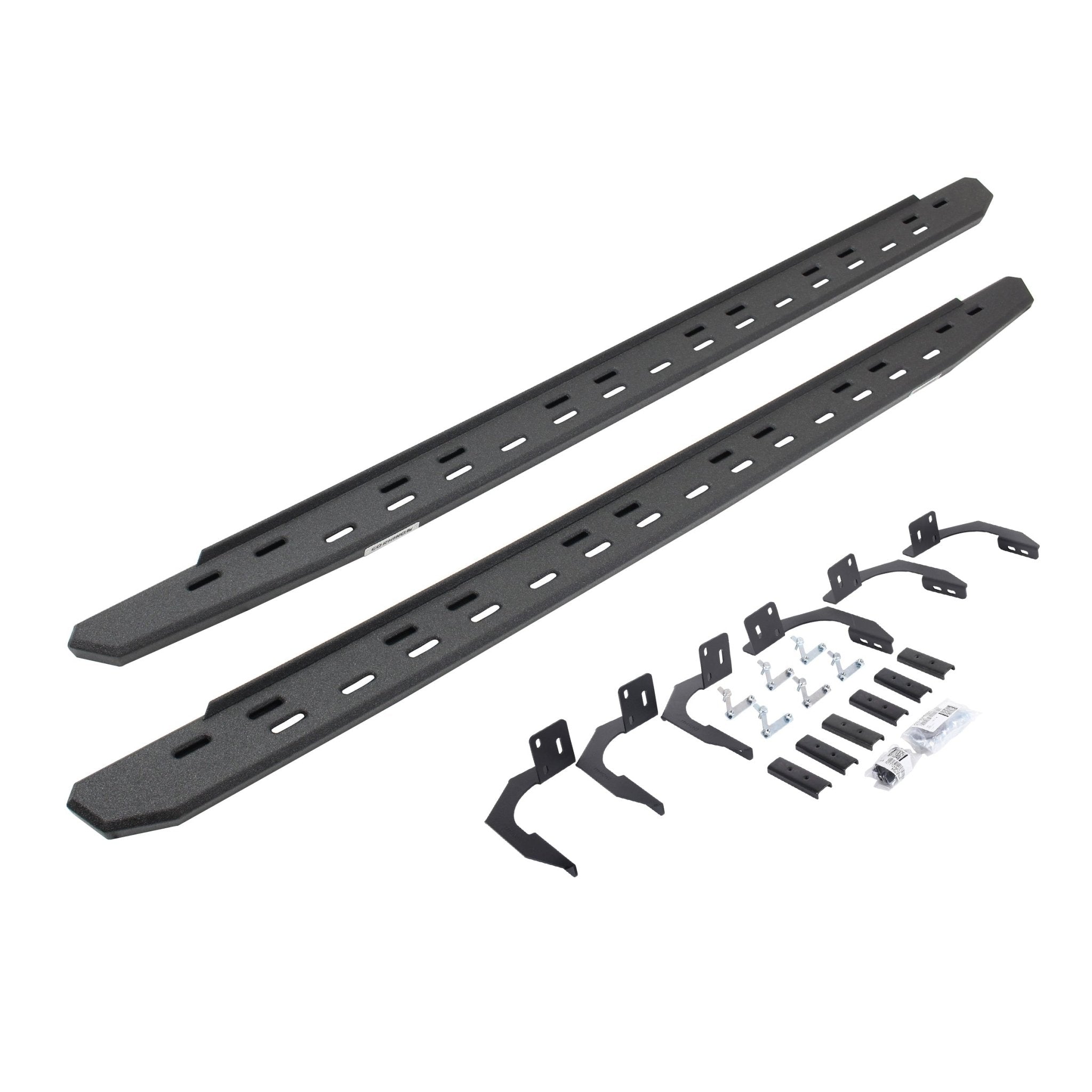 Go Rhino 69610687ST 2010 - 2024 Dodge Ram 2500/3500 RB Series RB30 Slim Line Running Boards with Mounting Bracket Kit - Rugged Truck Gear