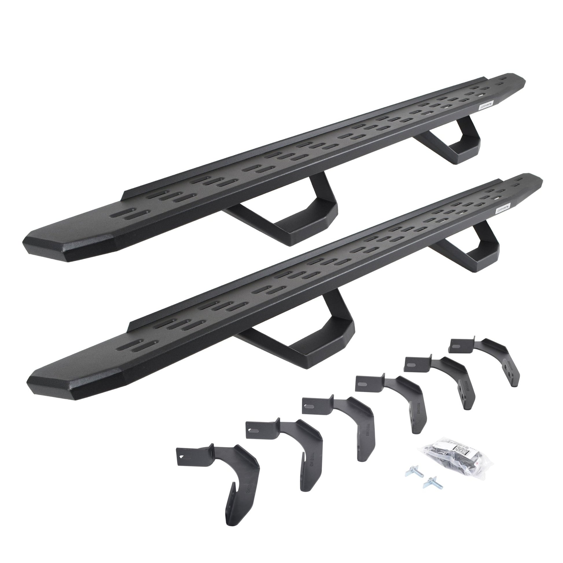 Go Rhino 6961268020PC 2010 - 2014 Ford F150 FX2/SVT Raptor RB Series RB30 Running Boards with Mounting Brackets, 2 Pairs Drop Steps Kit - Rugged Truck Gear