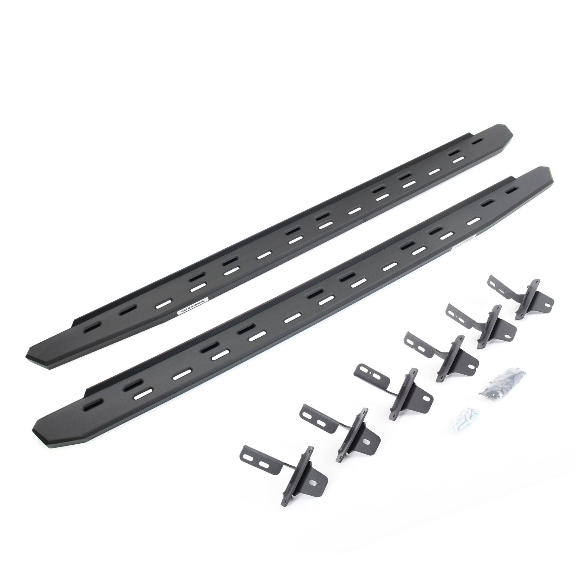 Go Rhino 69612973SPC 2021 - 2024 Ford Bronco RB Series RB30 Slim Line Running Boards with Mounting Bracket Kit - Rugged Truck Gear