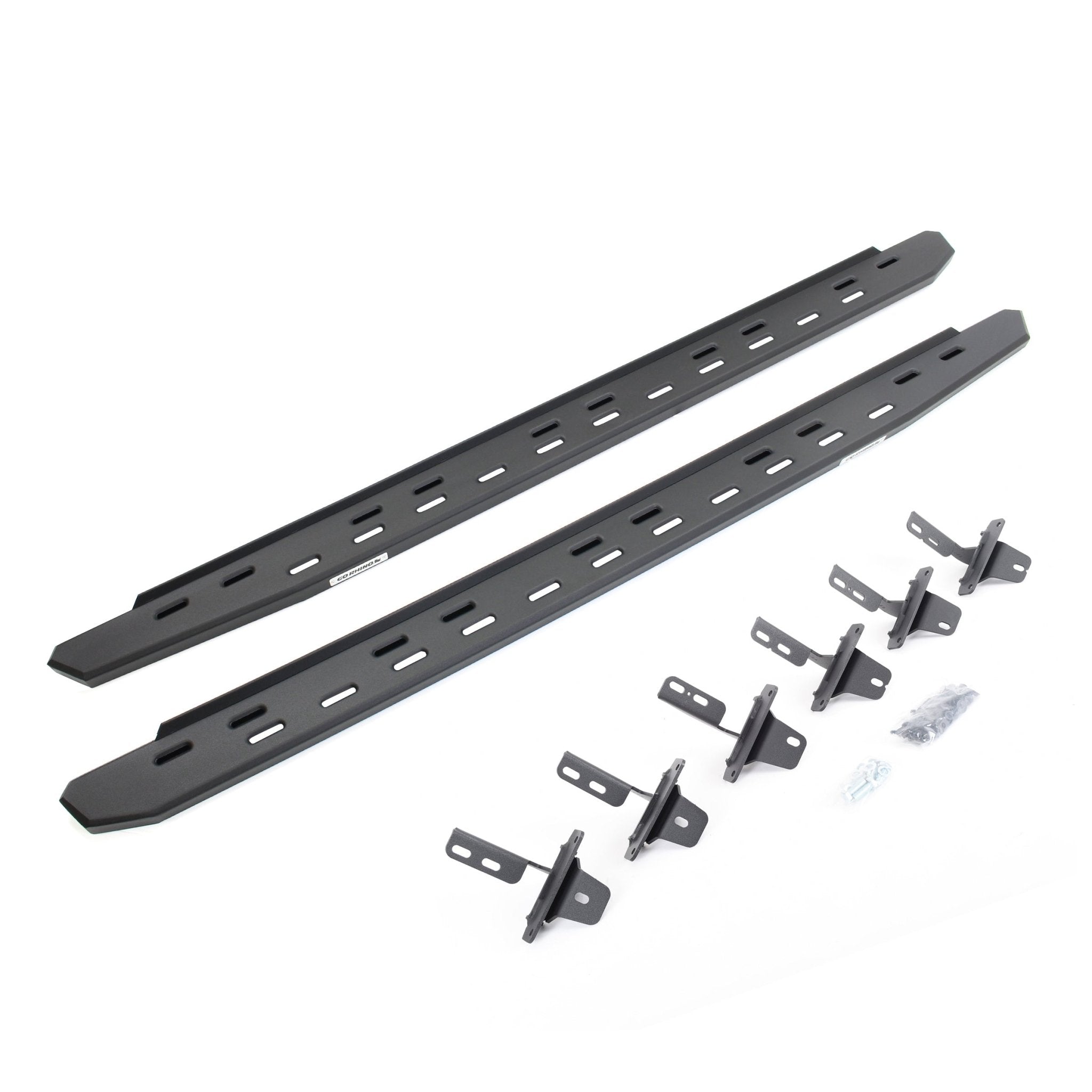 Go Rhino 69612973SPC 2021 - 2024 Ford Bronco RB Series RB30 Slim Line Running Boards with Mounting Bracket Kit - Rugged Truck Gear