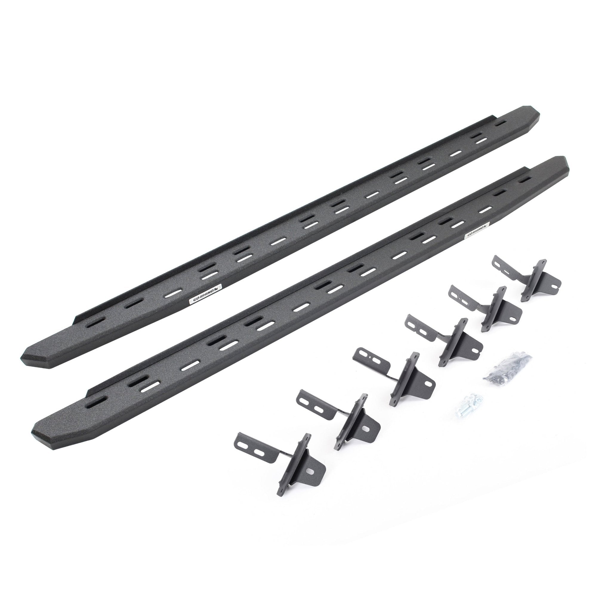 Go Rhino 69612973ST 2021 - 2024 Ford Bronco RB Series RB30 Slim Line Running Boards with Mounting Bracket Kit - Rugged Truck Gear