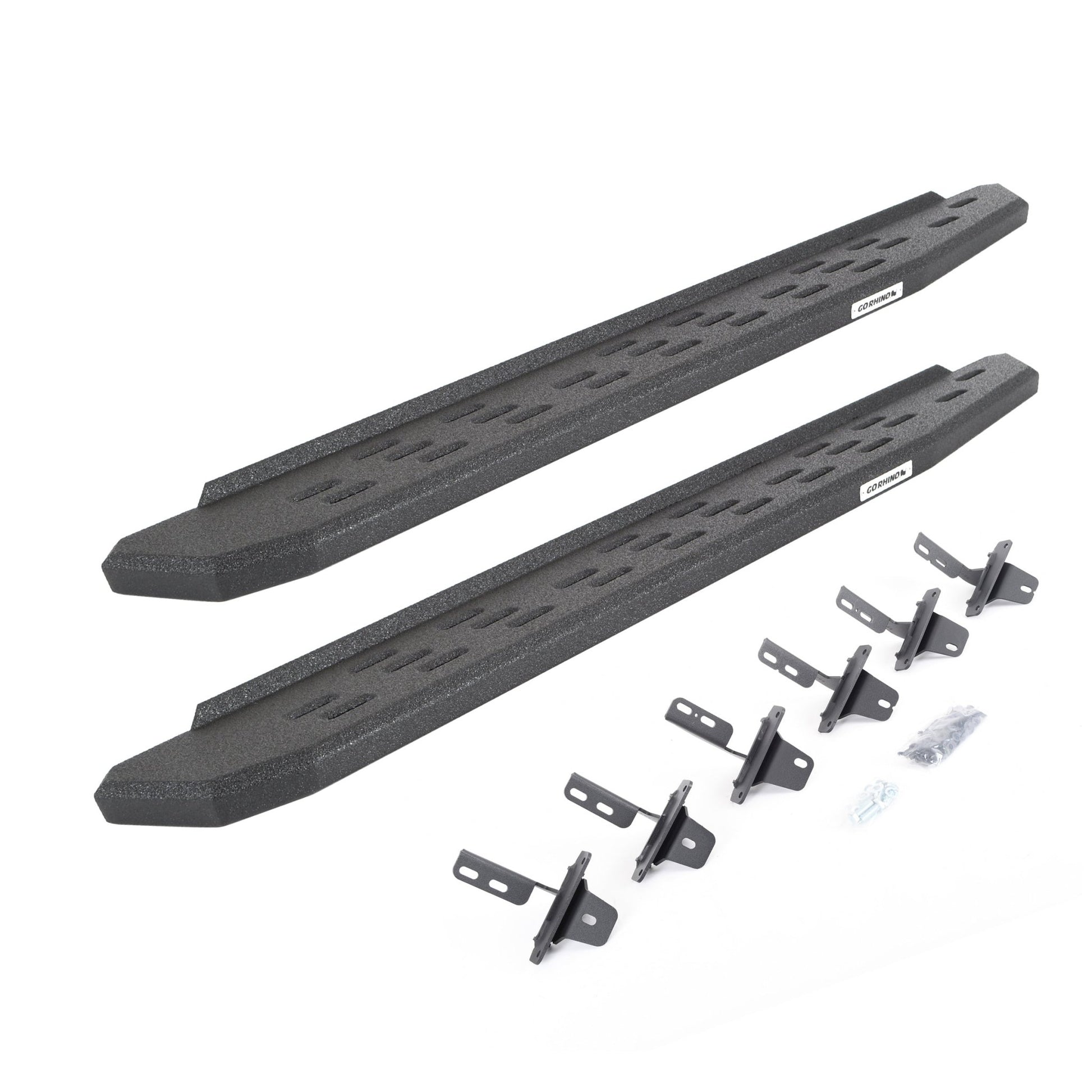 Go Rhino 69613157T 2021 - 2024 Ford Bronco RB Series RB30 Running Boards with Mounting Bracket Kit - Rugged Truck Gear