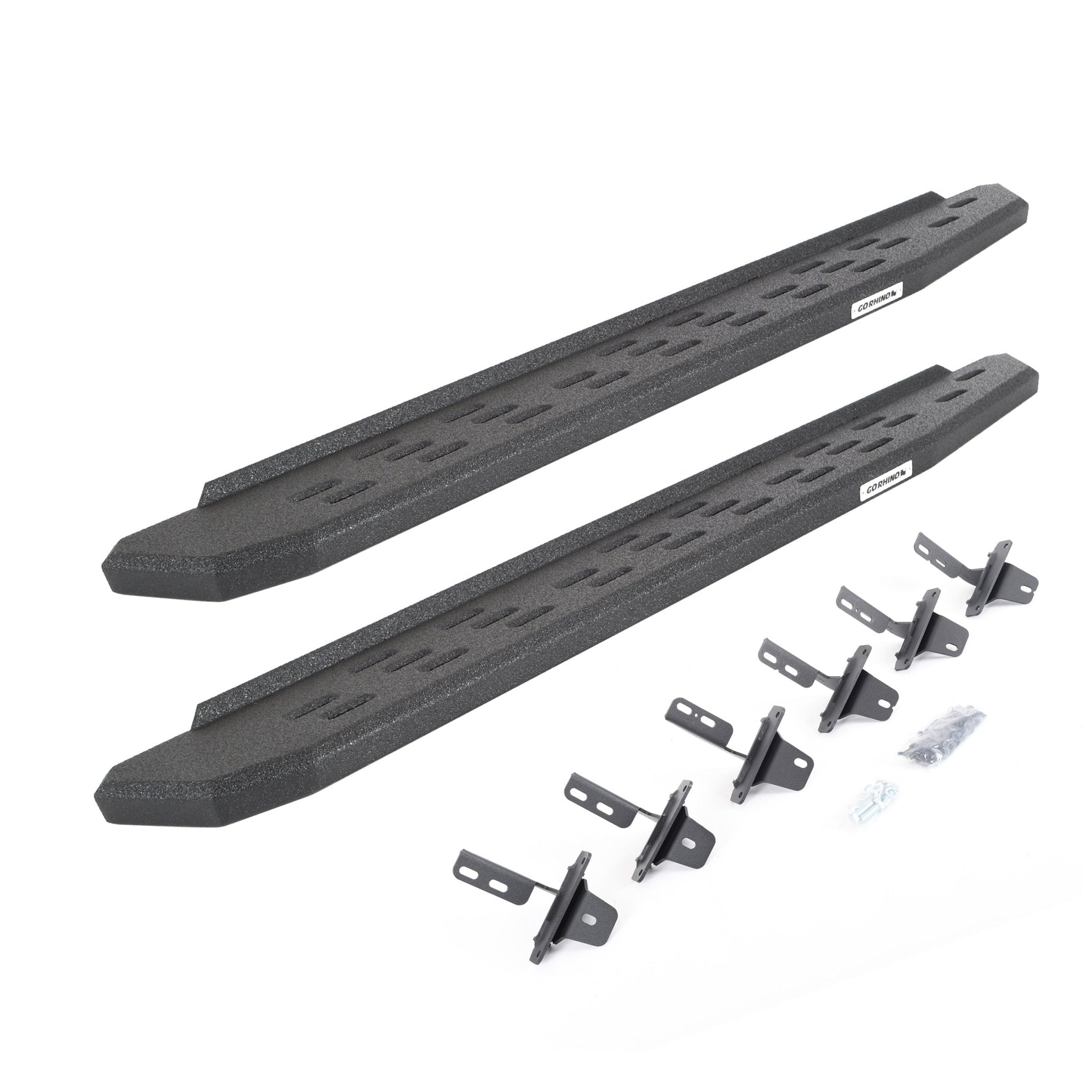 Go Rhino 69613157T 2021 - 2024 Ford Bronco RB Series RB30 Running Boards with Mounting Bracket Kit - Rugged Truck Gear