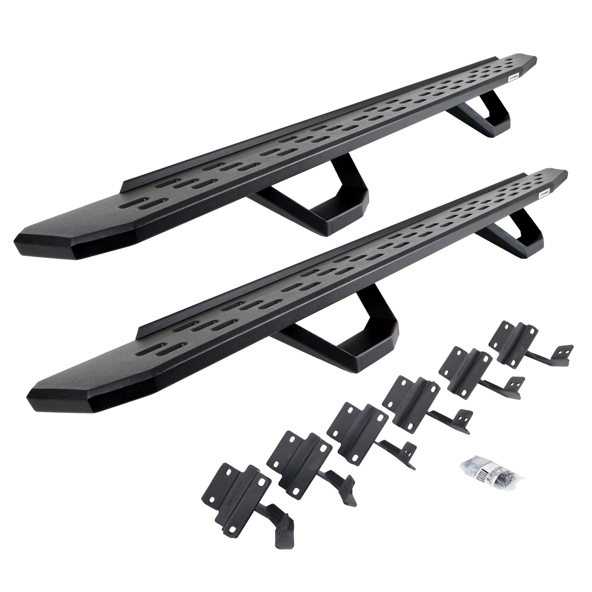 Go Rhino 6961508720PC 2011 - 2014 Ford F150 FX2/King Ranch/Platinum/SVT Raptor/XL RB Series RB30 Running Boards with Mounting Brackets, 2 Pairs Drop Steps Kit - Rugged Truck Gear