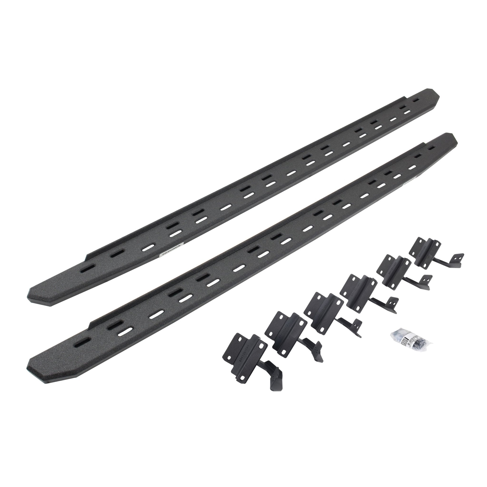 Go Rhino 69615587ST 2017 - 2024 Ford F250/F350 Super Duty RB Series RB30 Slim Line Running Boards with Mounting Bracket Kit - Rugged Truck Gear