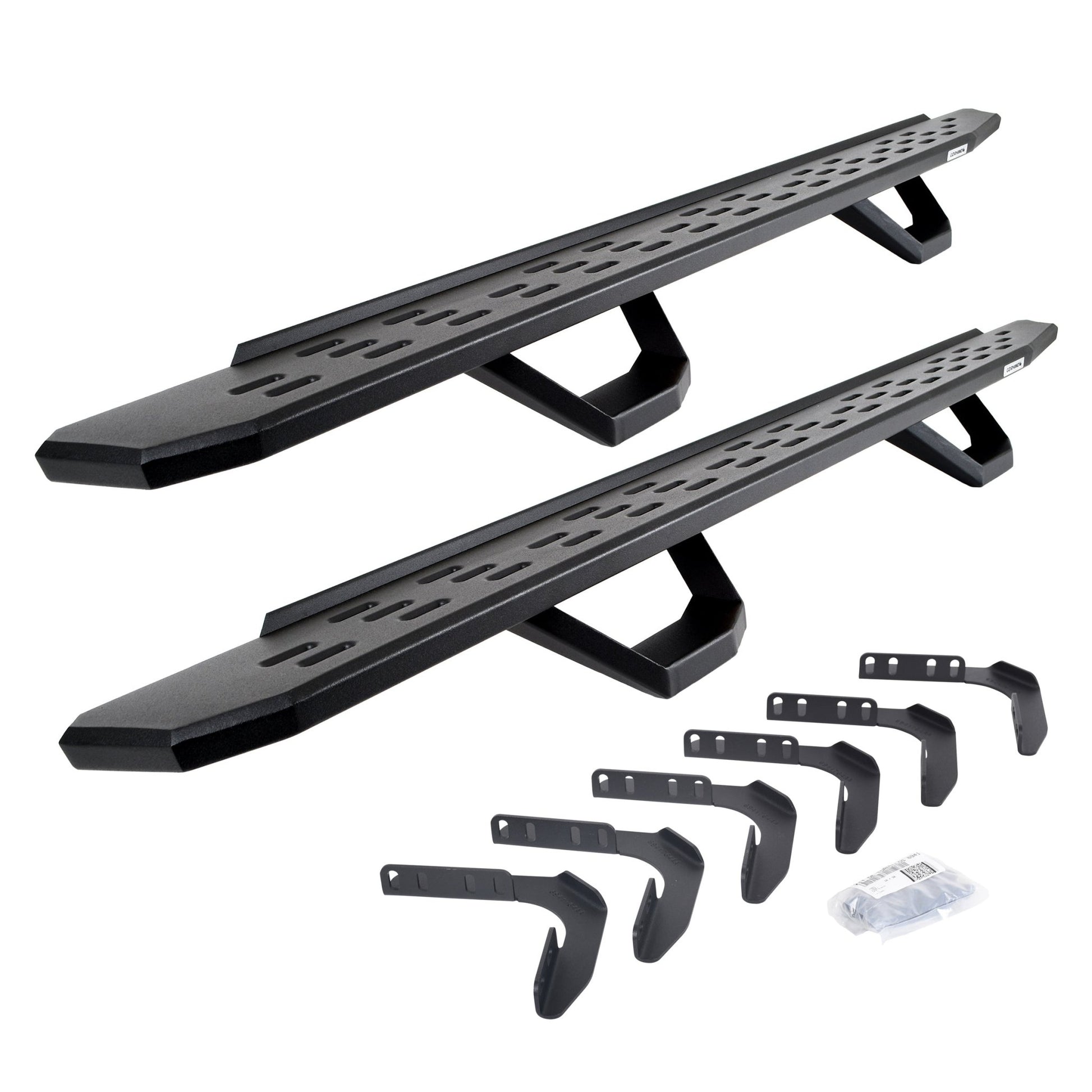 Go Rhino 6961808720PC 1999 - 2016 Ford F250/F350 Super Duty RB Series RB30 Running Boards with Mounting Brackets, 2 Pairs Drop Steps Kit - Rugged Truck Gear