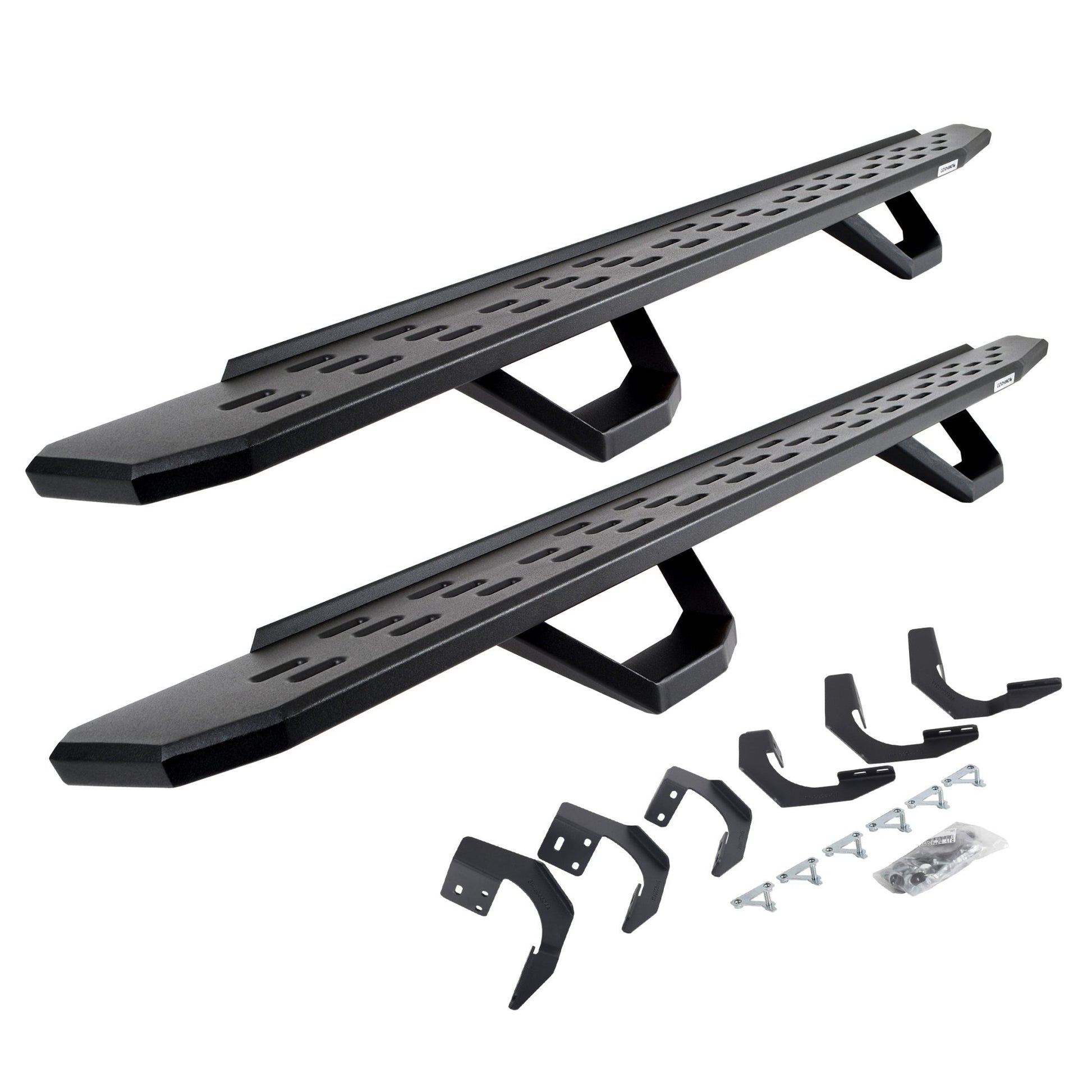 Go Rhino 6962068720PC 2015 - 2023 Dodge Ram 1500 RB Series RB30 Running Boards with Mounting Brackets, 2 Pairs Drop Steps Kit - Rugged Truck Gear