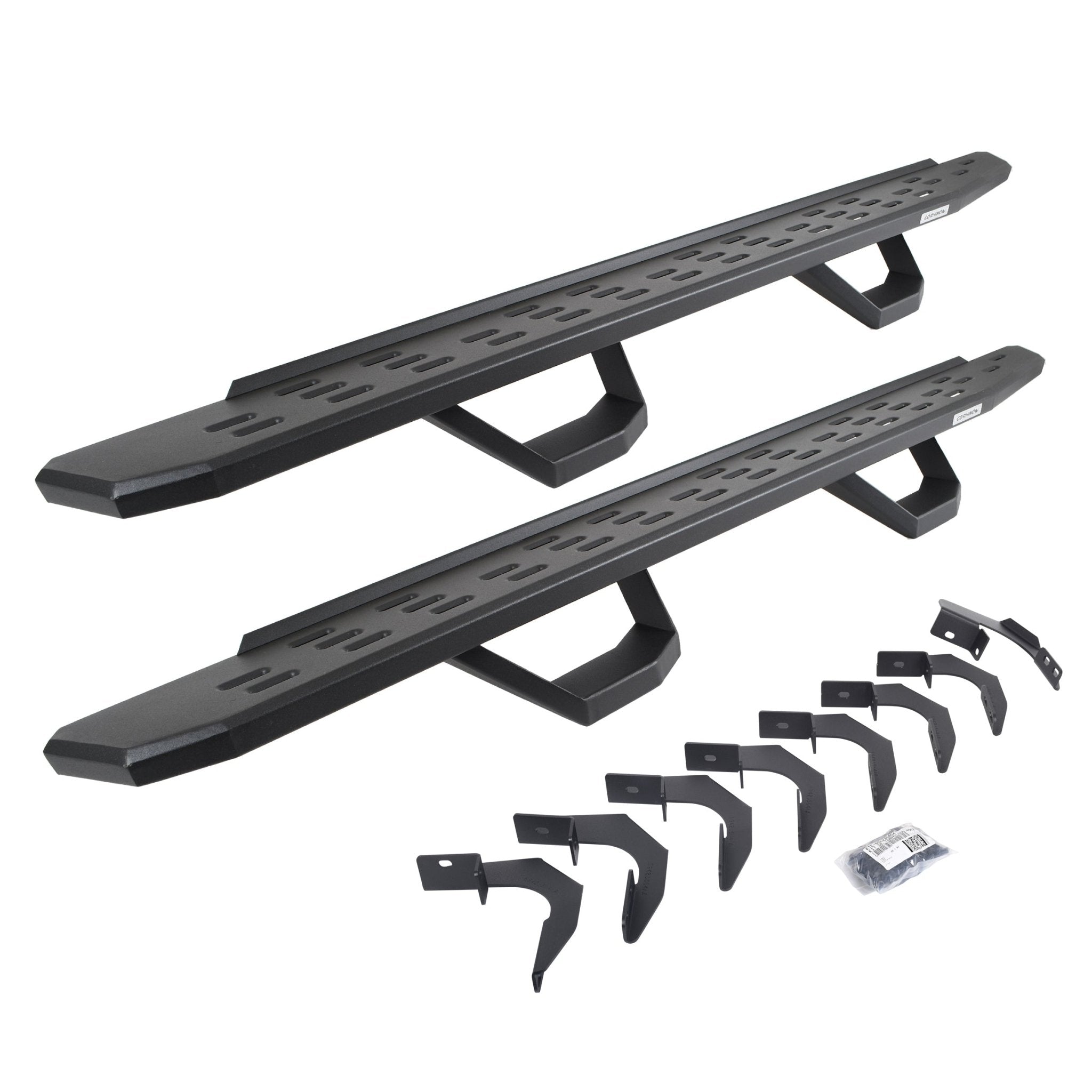 Go Rhino 6962358020PC 2015 - 2024 Chevy Colorado RB Series RB30 Running Boards with Mounting Brackets, 2 Pairs Drop Steps Kit - Rugged Truck Gear