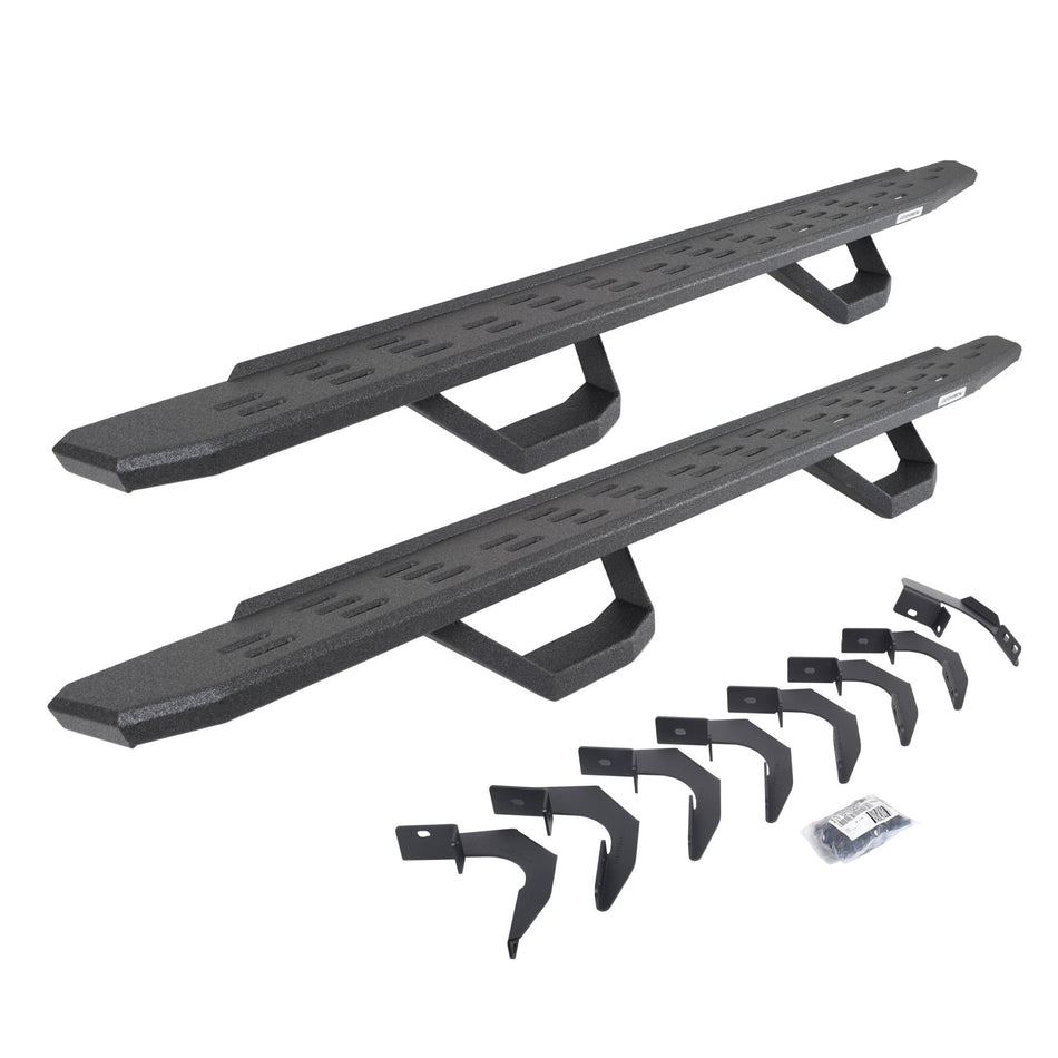 Go Rhino 6962358020T 2015 - 2024 GMC Canyon RB Series RB30 Running Boards with Mounting Brackets, 2 Pairs Drop Steps Kit - Rugged Truck Gear