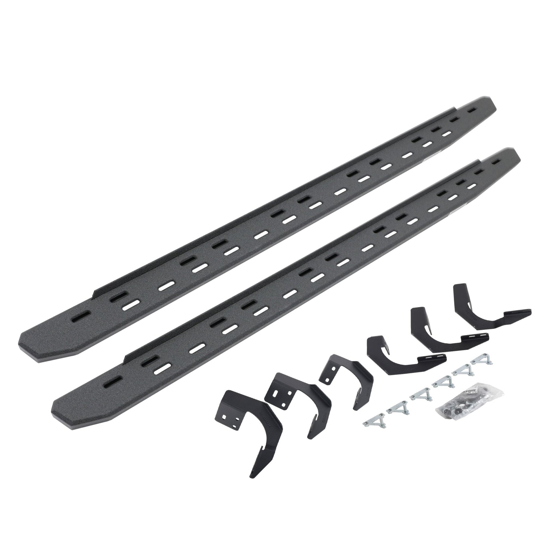 Go Rhino 69629980ST 2015 - 2023 Dodge Ram 1500 RB Series RB30 Slim Line Running Boards with Mounting Bracket Kit - Rugged Truck Gear