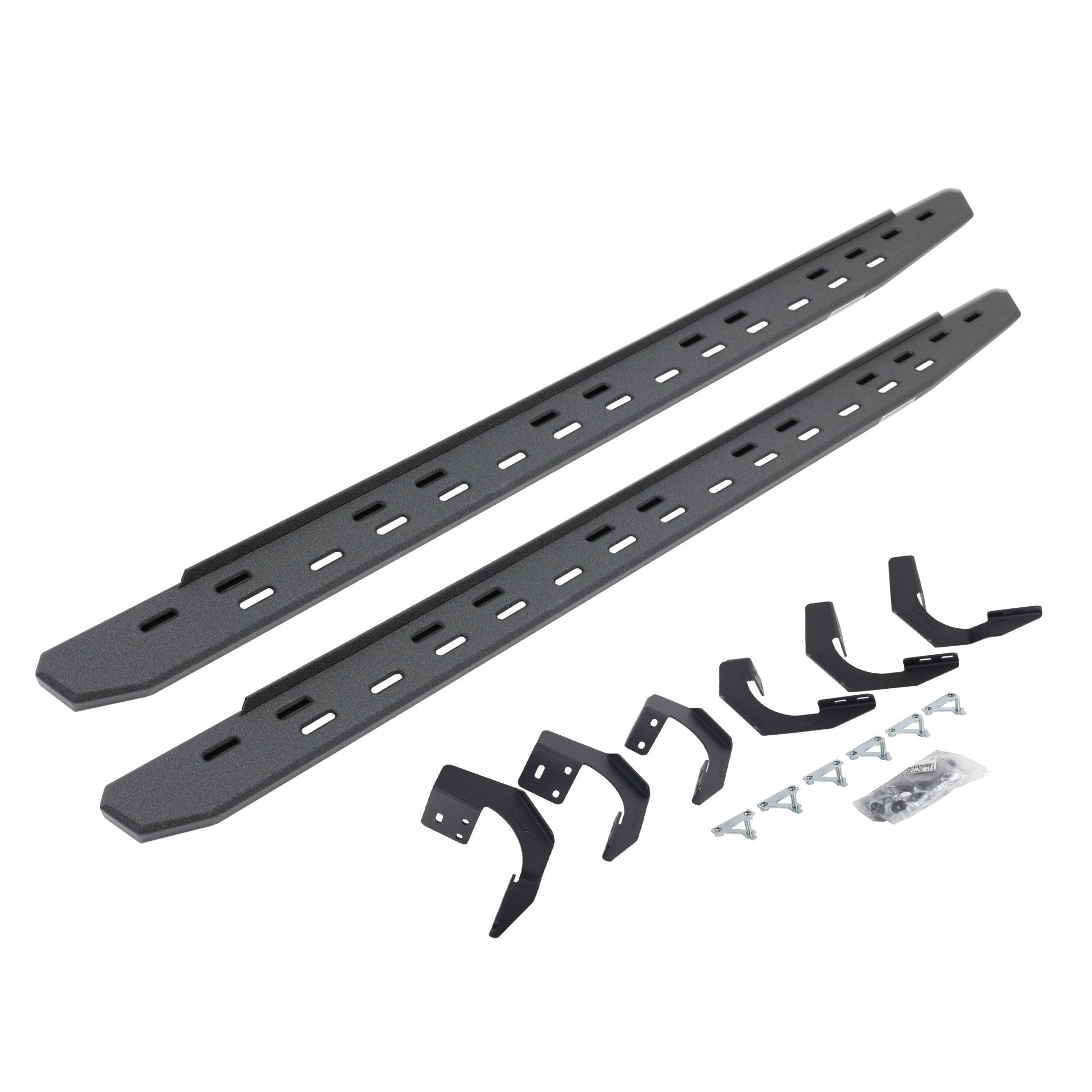 Go Rhino 69629980ST 2015 - 2023 Dodge Ram 1500 RB Series RB30 Slim Line Running Boards with Mounting Bracket Kit - Rugged Truck Gear