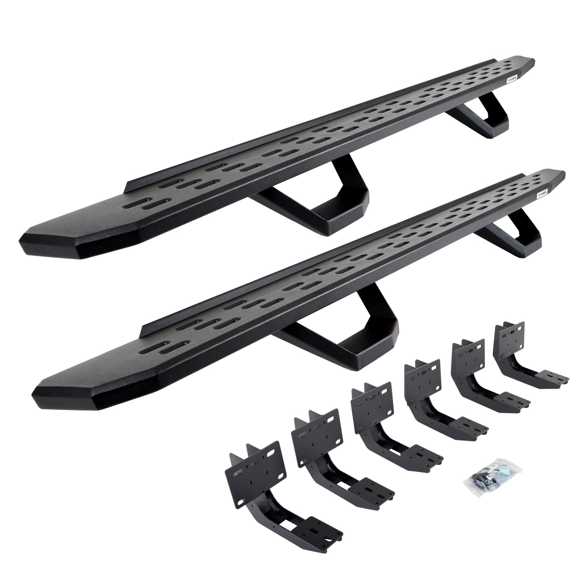 Go Rhino 6963068720PC 2019 - 2024 Dodge Ram 1500 RB Series RB30 Running Boards with Mounting Brackets, 2 Pairs Drop Steps Kit - Rugged Truck Gear