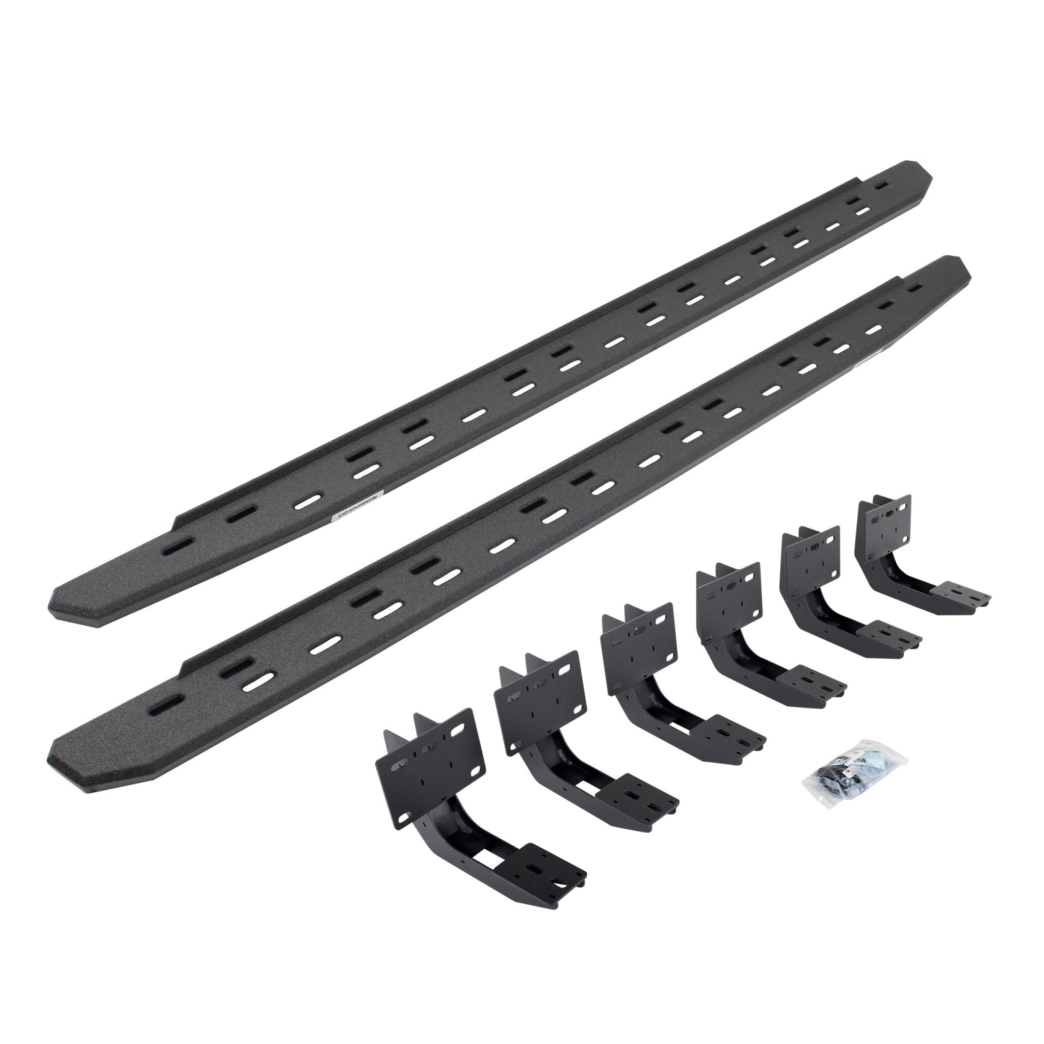 Go Rhino 69630687ST 2019 - 2024 Dodge Ram 1500 RB Series RB30 Slim Line Running Boards with Mounting Bracket Kit - Rugged Truck Gear