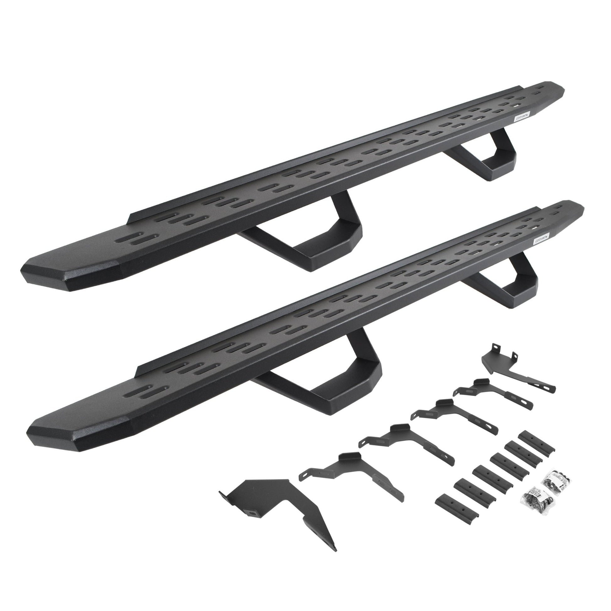Go Rhino 6963688020PC 2019 - 2024 Ford F150 Lariat/XL/XLT RB Series RB30 Running Boards with Mounting Brackets, 2 Pairs Drop Steps Kit - Rugged Truck Gear