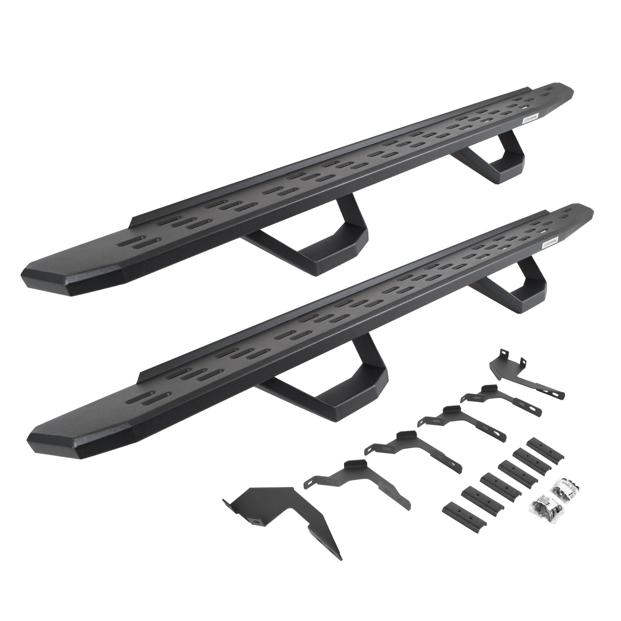 Go Rhino 6963688020PC 2024 Ford F150 Raptor RB Series RB30 Running Boards with Mounting Brackets, 2 Pairs Drop Steps Kit - Rugged Truck Gear