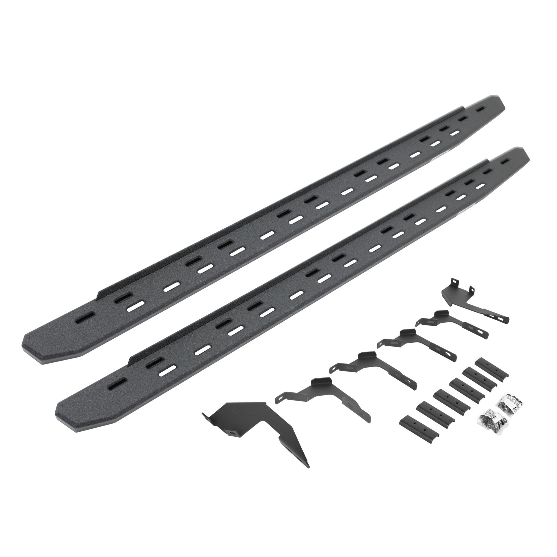 Go Rhino 69636880ST 2019 - 2024 Ford F150 Lariat/XL/XLT RB Series RB30 Slim Line Running Boards with Mounting Bracket Kit - Rugged Truck Gear