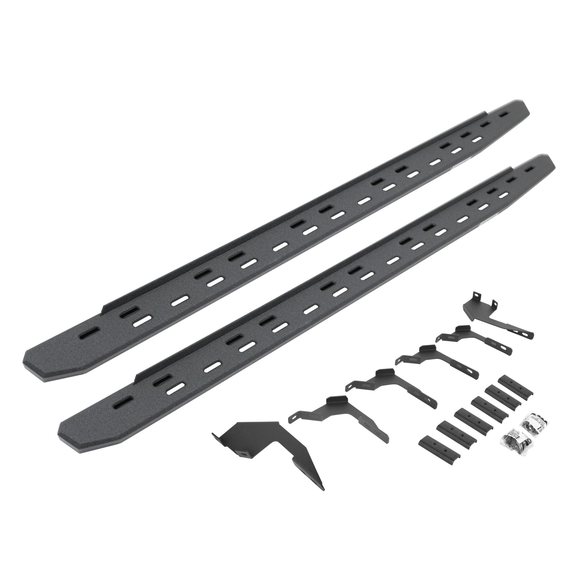Go Rhino 69636880ST 2019 - 2024 Ford F150 Lariat/XL/XLT RB Series RB30 Slim Line Running Boards with Mounting Bracket Kit - Rugged Truck Gear