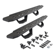 Go Rhino 6965056820T 2007 - 2018 Jeep Wrangler JK RB Series RB30 Running Boards with Mounting Brackets, 2 Pairs Drop Steps Kit - Rugged Truck Gear