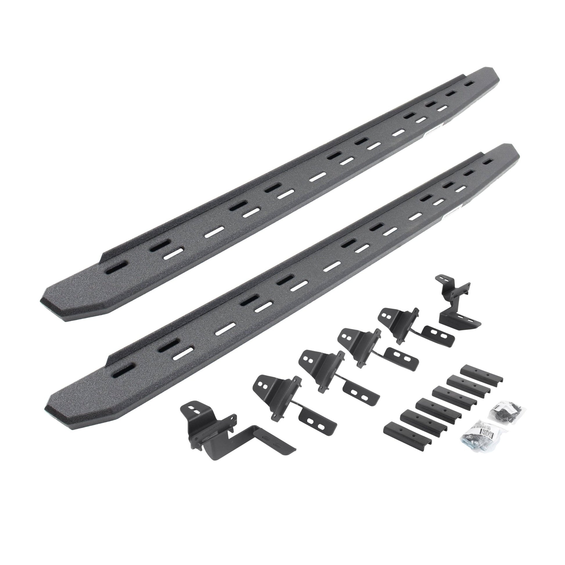 Go Rhino 69650568ST 2007 - 2018 Jeep Wrangler JK RB Series RB30 Slim Line Running Boards with Mounting Bracket Kit - Rugged Truck Gear