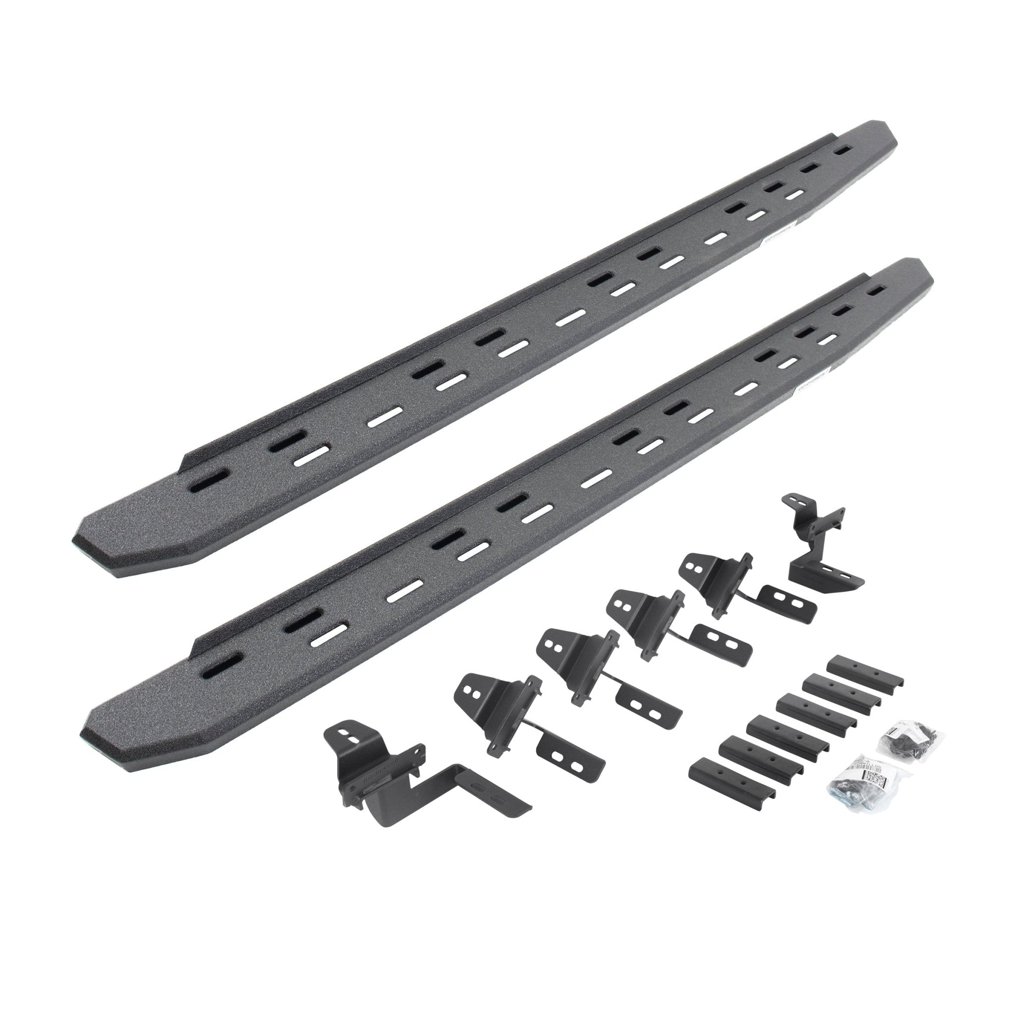 Go Rhino 69650568ST 2007 - 2018 Jeep Wrangler JK RB Series RB30 Slim Line Running Boards with Mounting Bracket Kit - Rugged Truck Gear