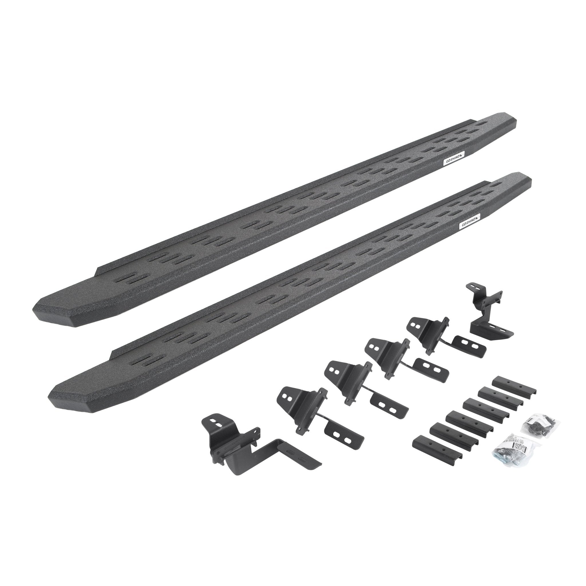 Go Rhino 69650568T 2007 - 2018 Jeep Wrangler JK RB Series RB30 Running Boards with Mounting Bracket Kit - Rugged Truck Gear