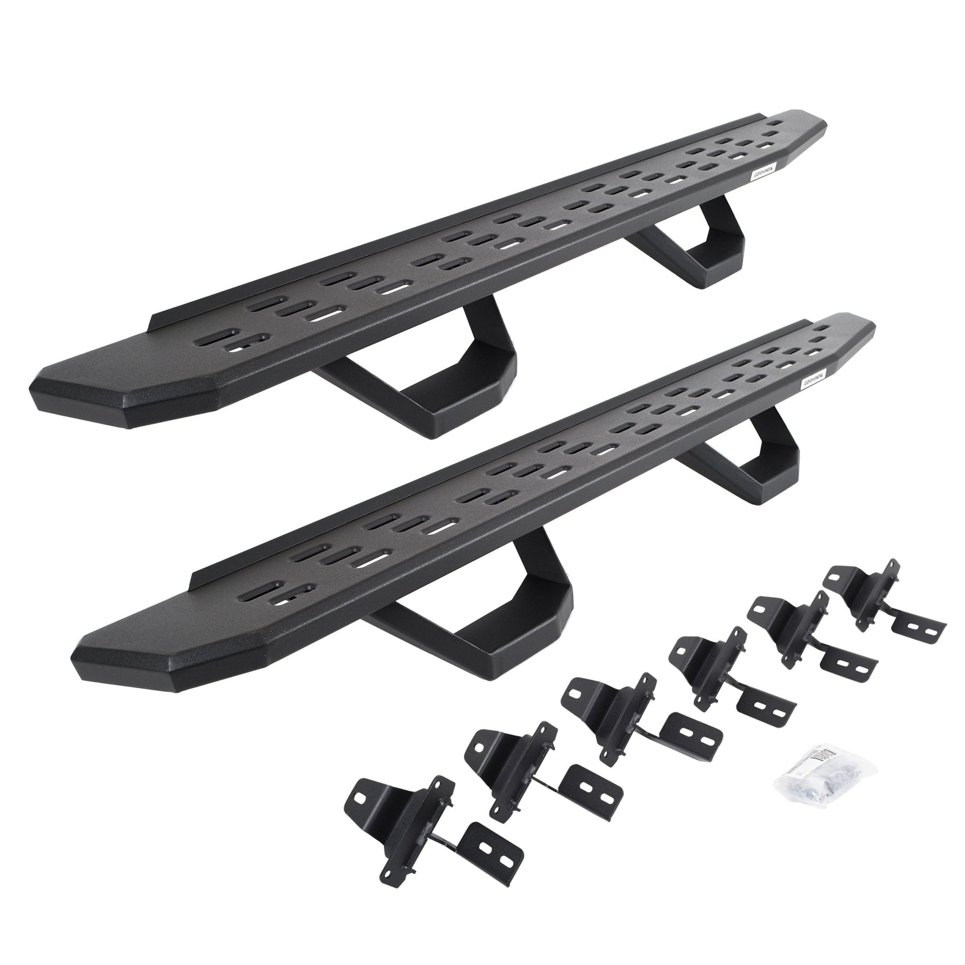 Go Rhino 6965067320PC 2018 - 2024 Jeep Wrangler JL RB Series RB30 Running Boards with Mounting Brackets, 2 Pairs Drop Steps Kit - Rugged Truck Gear