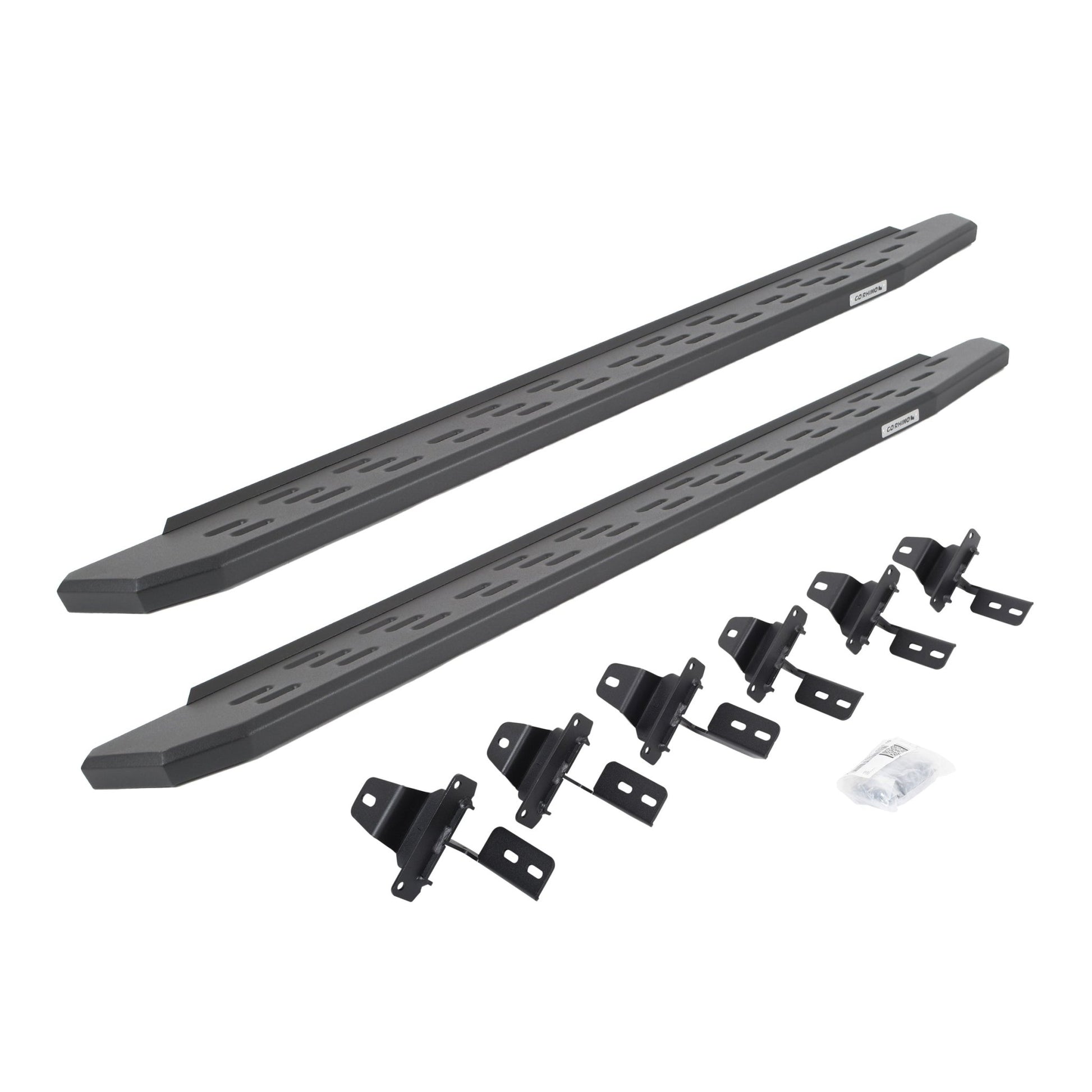 Go Rhino 69650673PC 2018 - 2024 Jeep Wrangler JL RB Series RB30 Running Boards with Mounting Bracket Kit - Rugged Truck Gear