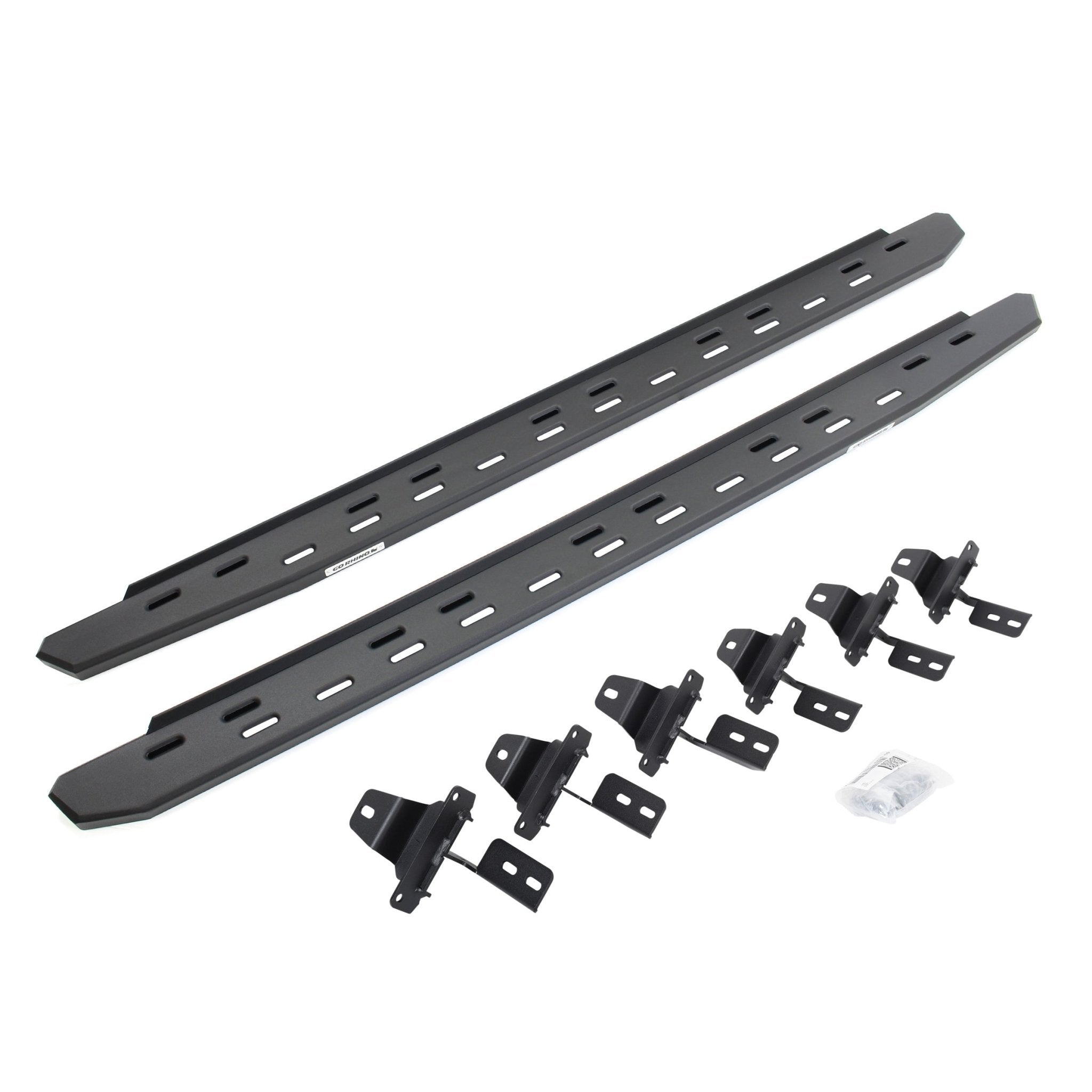 Go Rhino 69650673SPC 2018 - 2024 Jeep Wrangler JL RB Series RB30 Slim Line Running Boards with Mounting Bracket Kit - Rugged Truck Gear